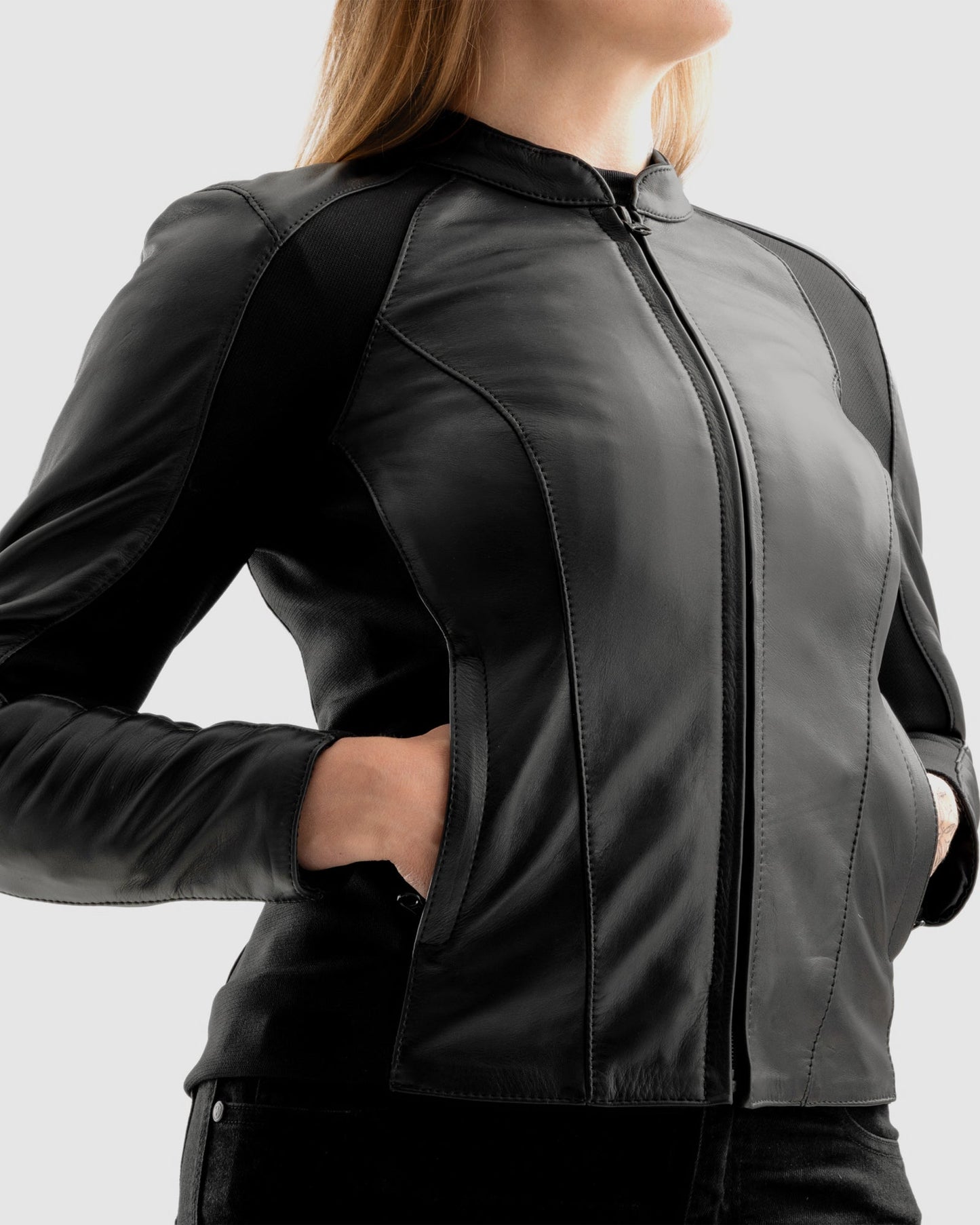 Siena Damen Motorradjacke Schwarz
