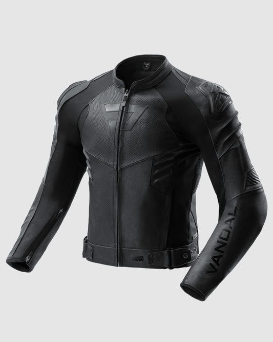 Vandal 2 Motorrad Lederjacke Schwarz