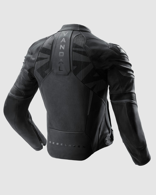 Vandal 2 Motorrad Lederjacke Schwarz