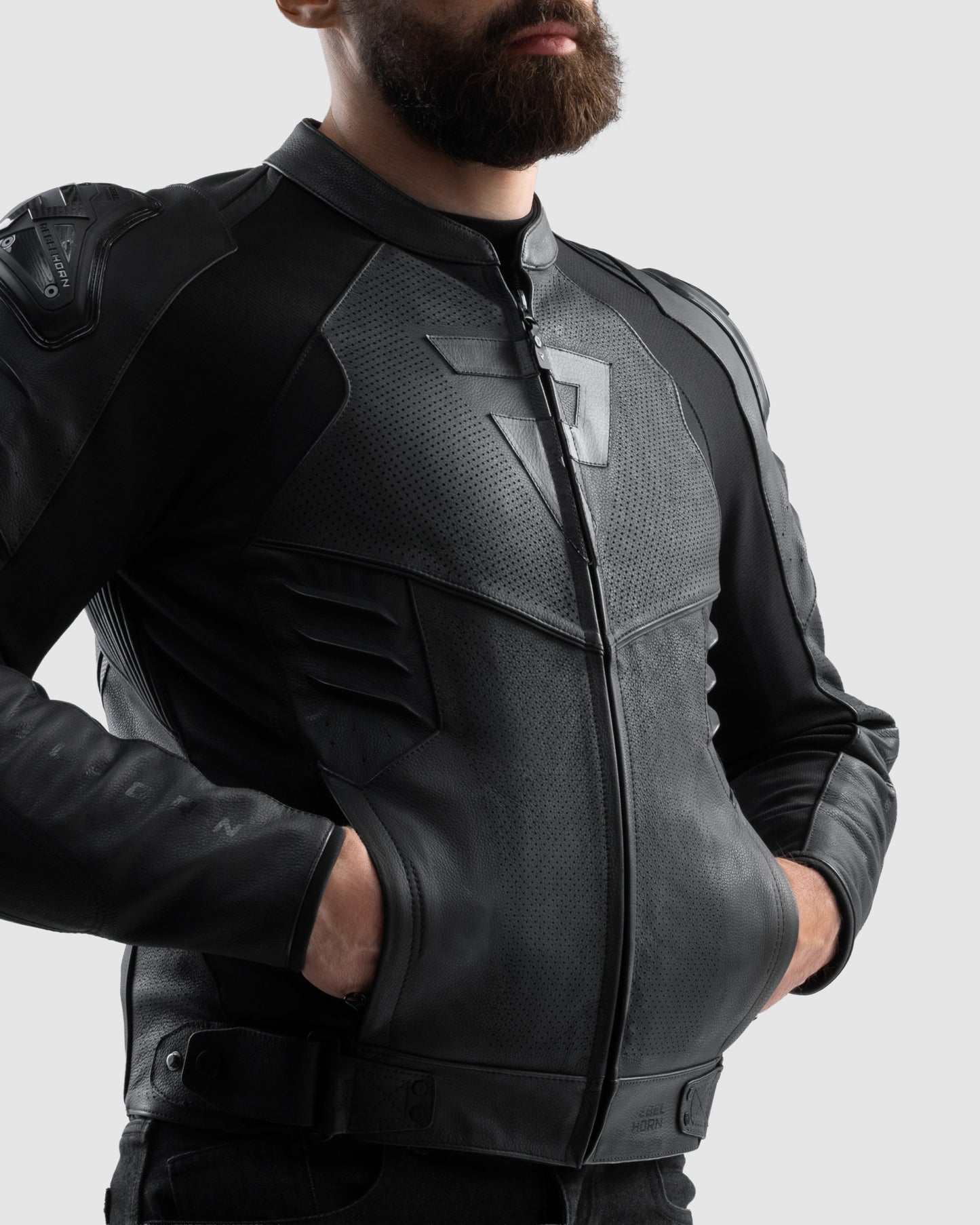 Vandal 2 Motorrad Lederjacke Schwarz