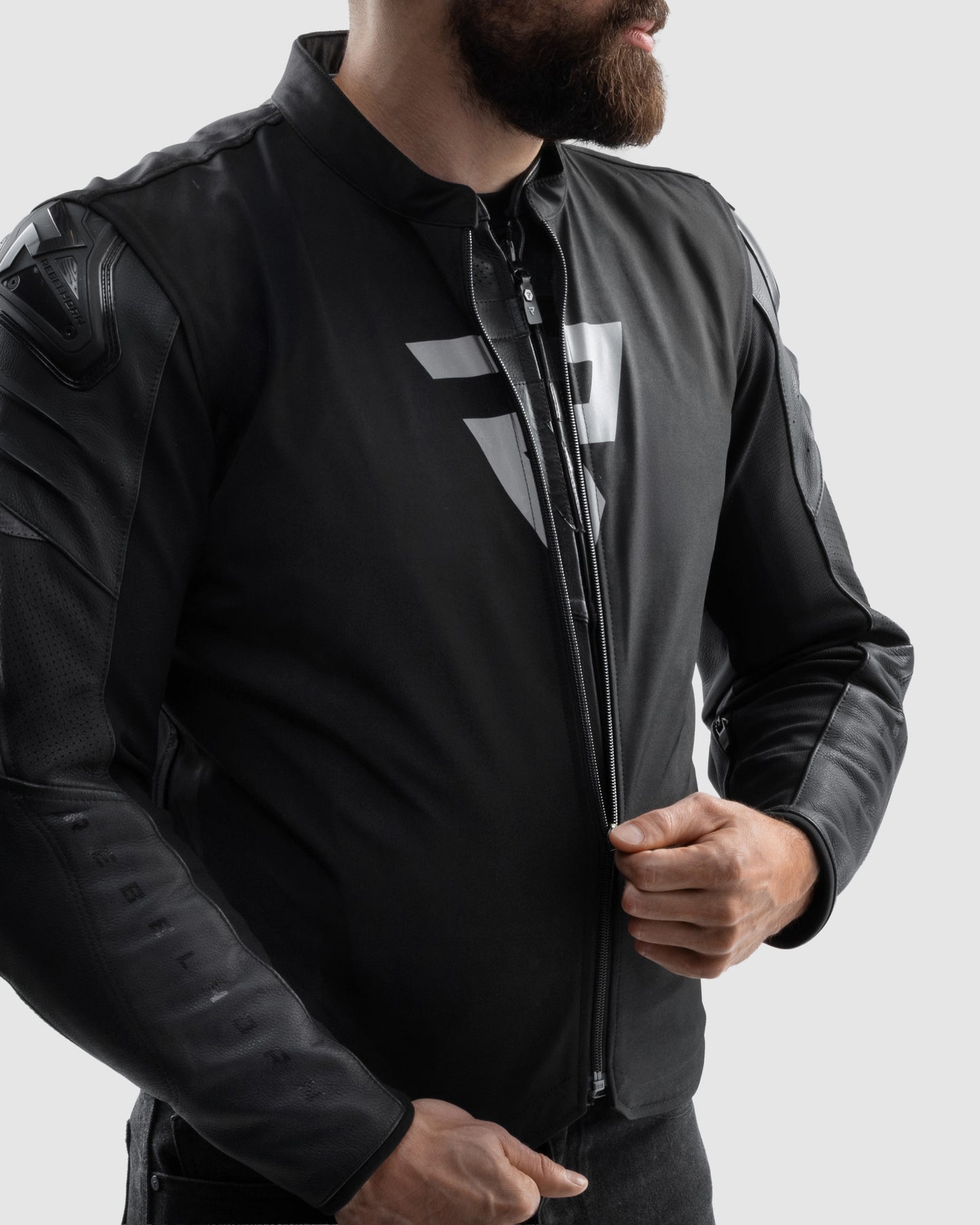 Vandal 2 Motorrad Lederjacke Schwarz