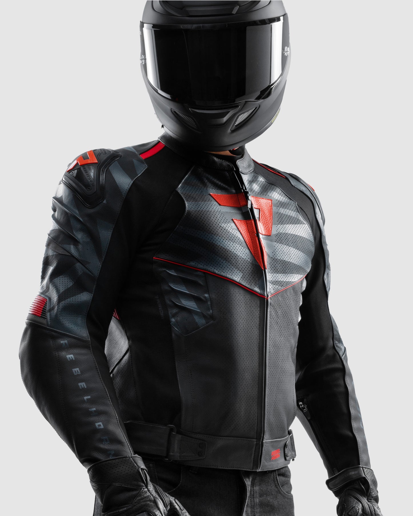 Vandal 2 Motorrad Lederjacke Rot