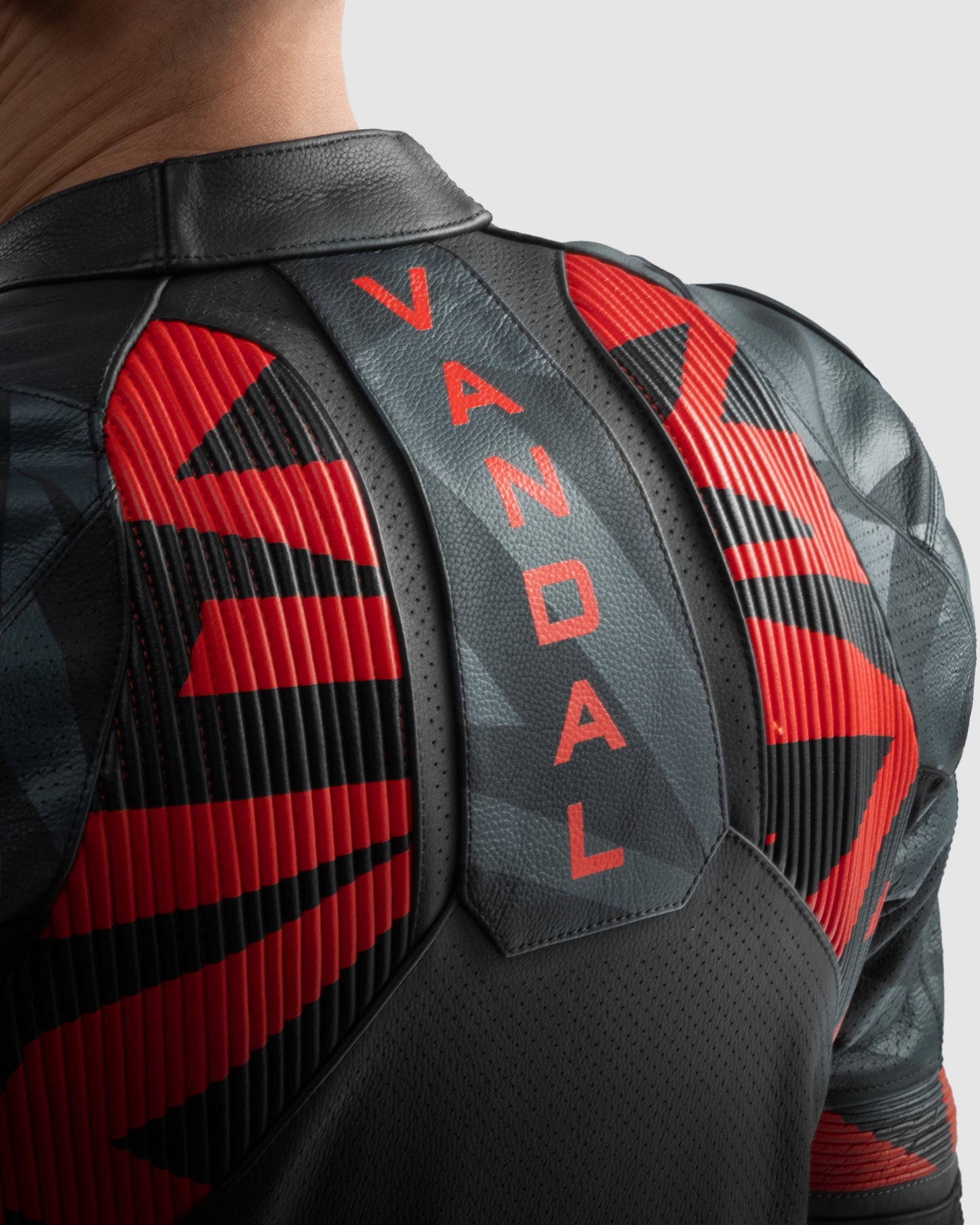 Vandal 2 Motorrad Lederjacke Rot