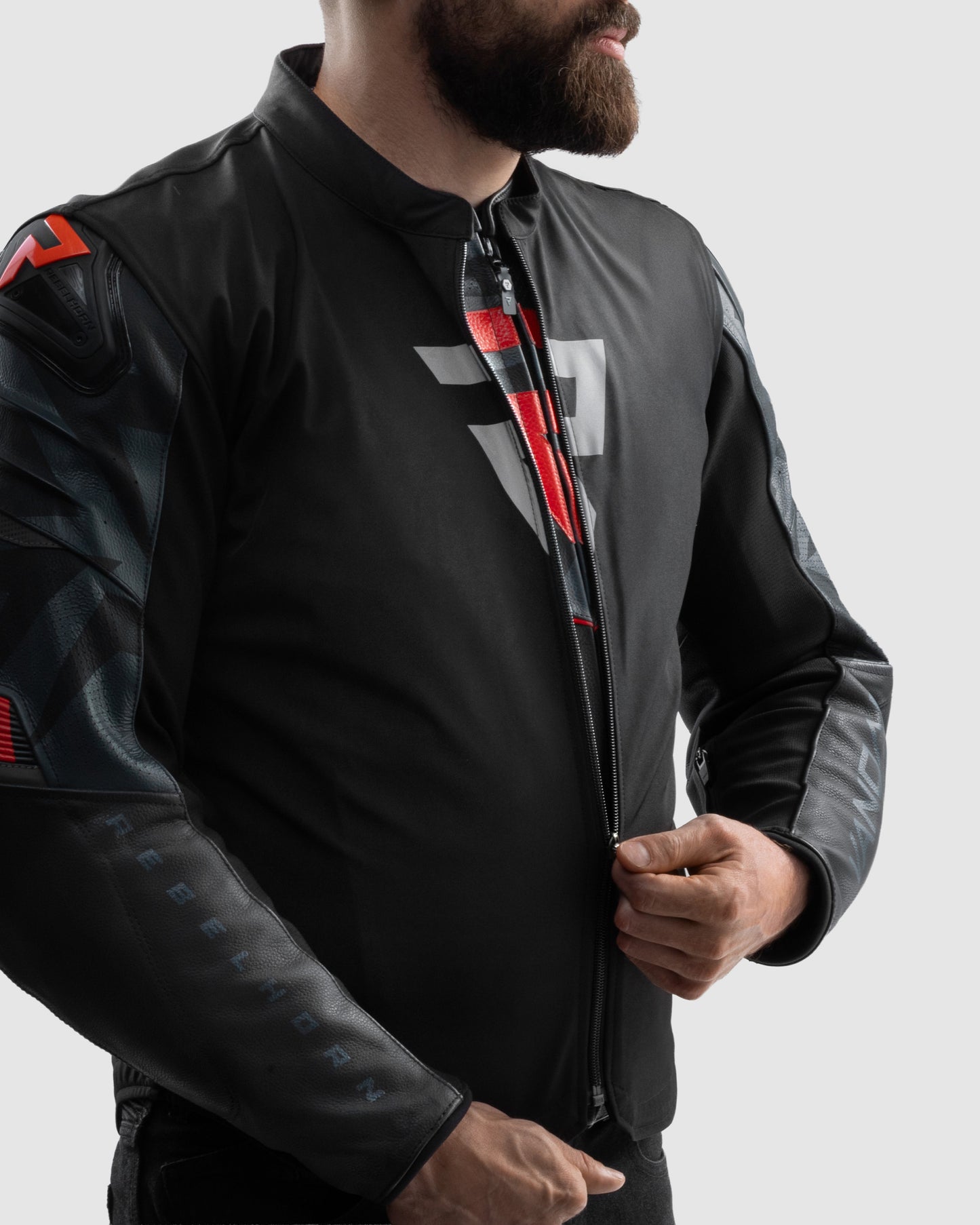 Vandal 2 Motorrad Lederjacke Rot