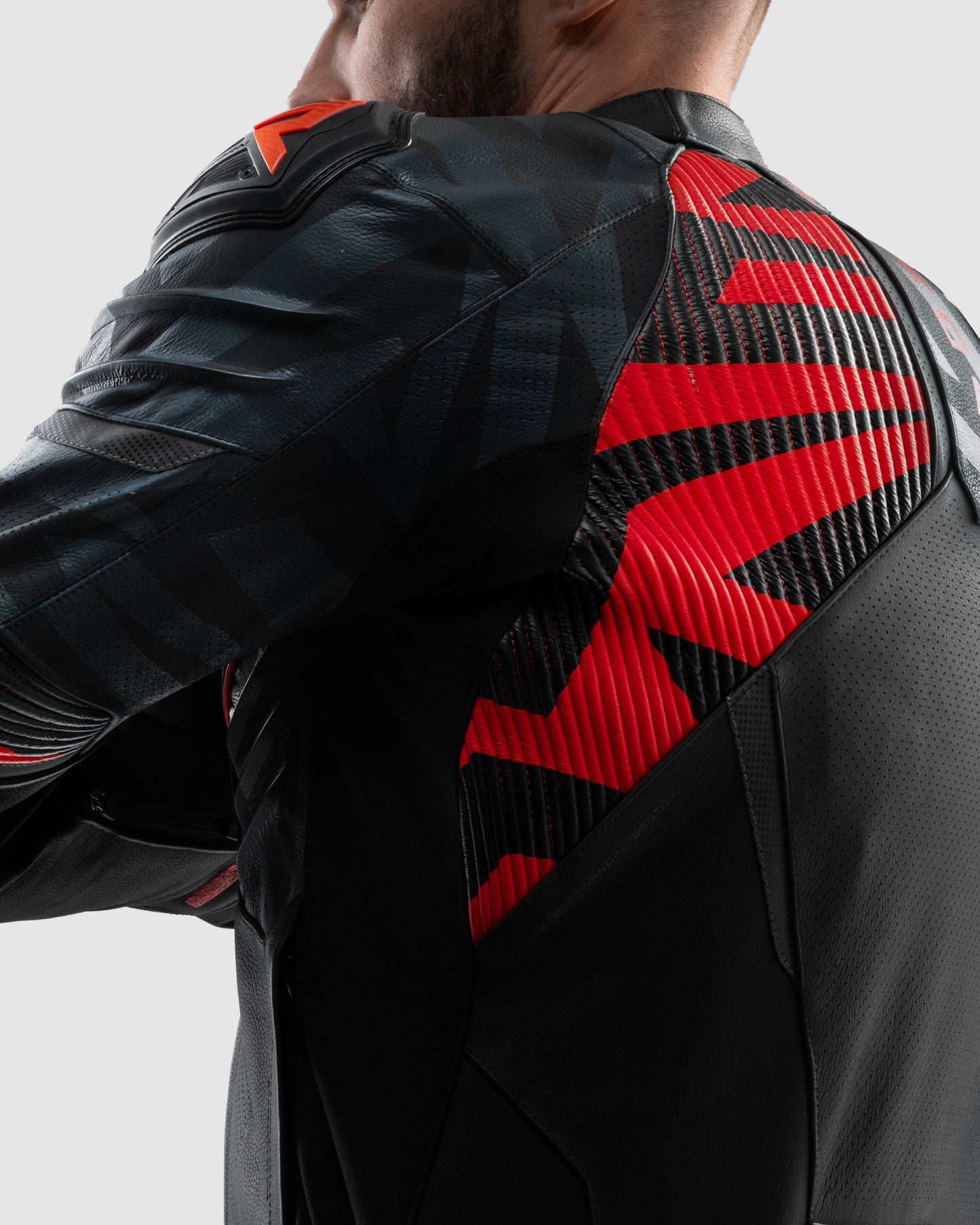 Vandal 2 Motorrad Lederjacke Rot