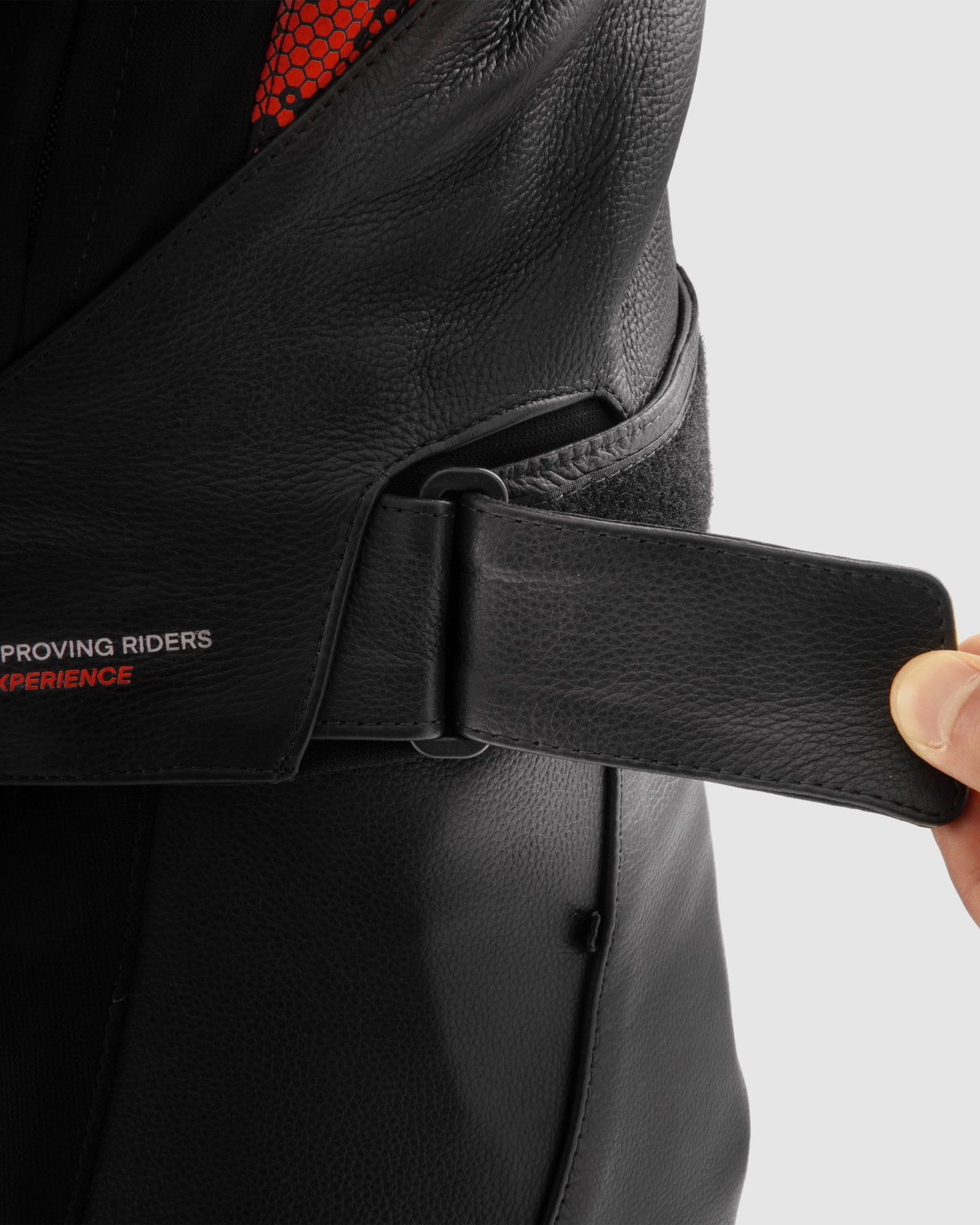 Veloce Leder-Motorradjacke Tarn Rot