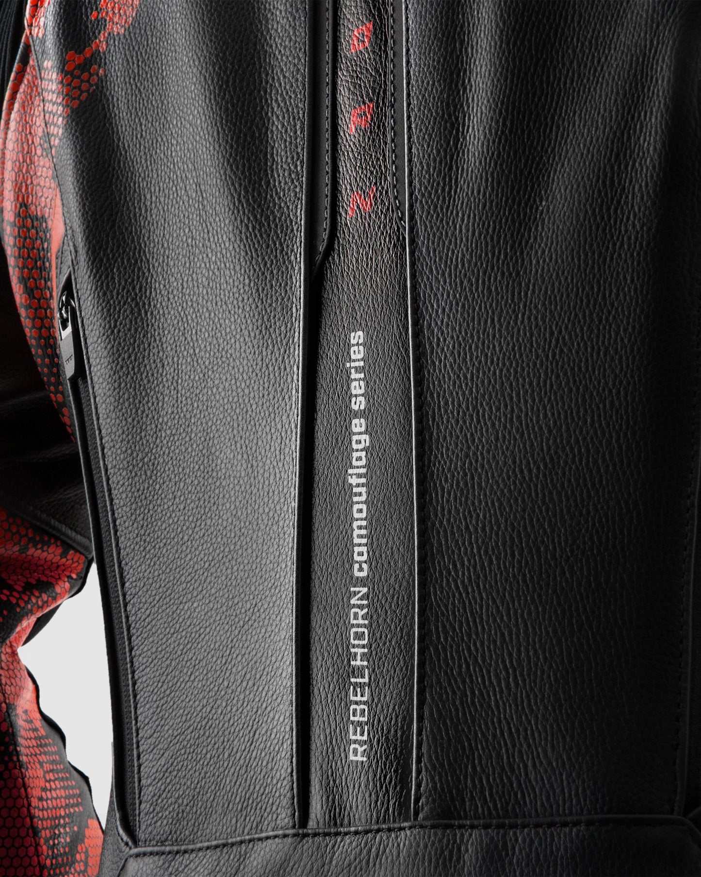 Veloce Leder-Motorradjacke Tarn Rot