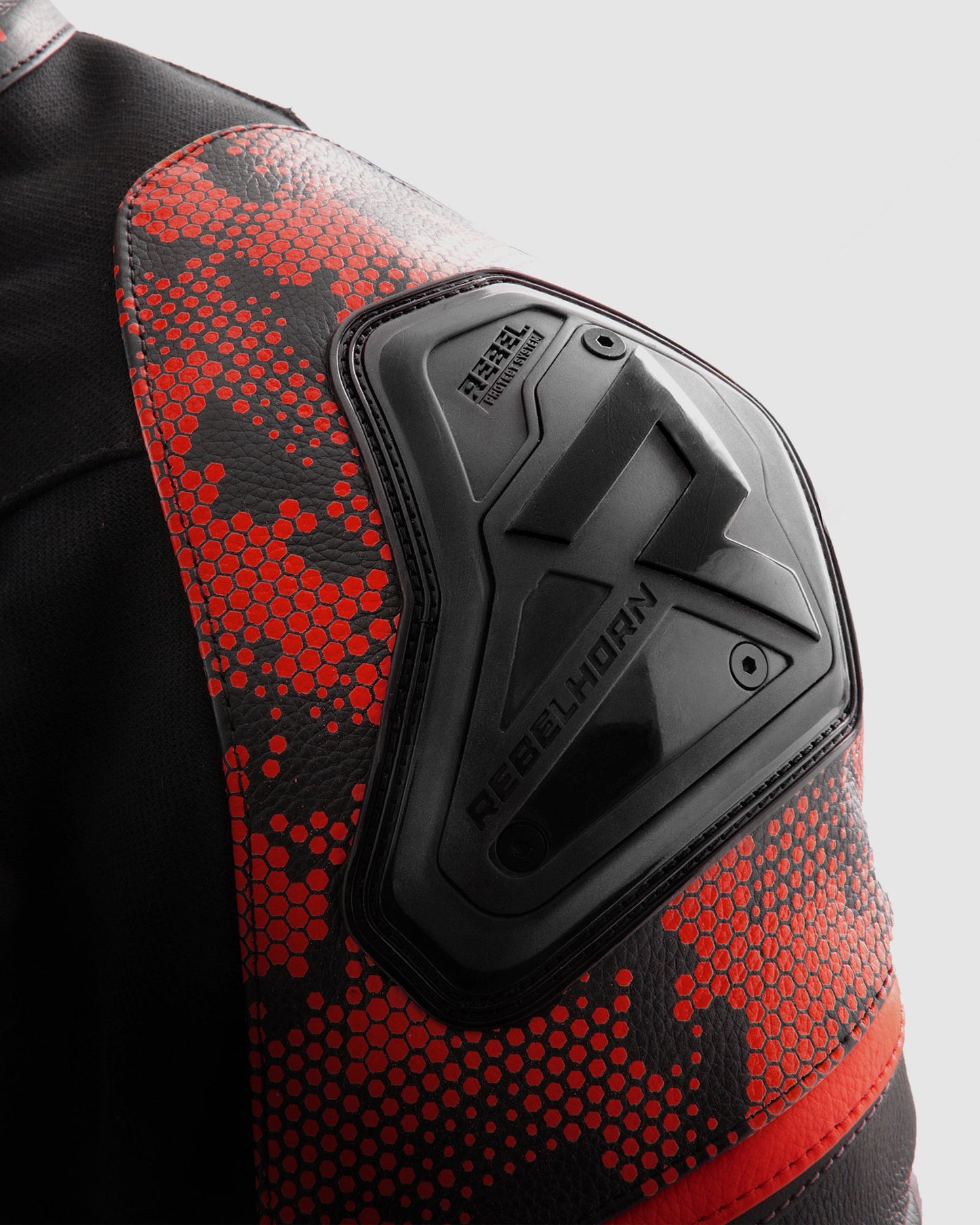 Veloce Leder-Motorradjacke Tarn Rot