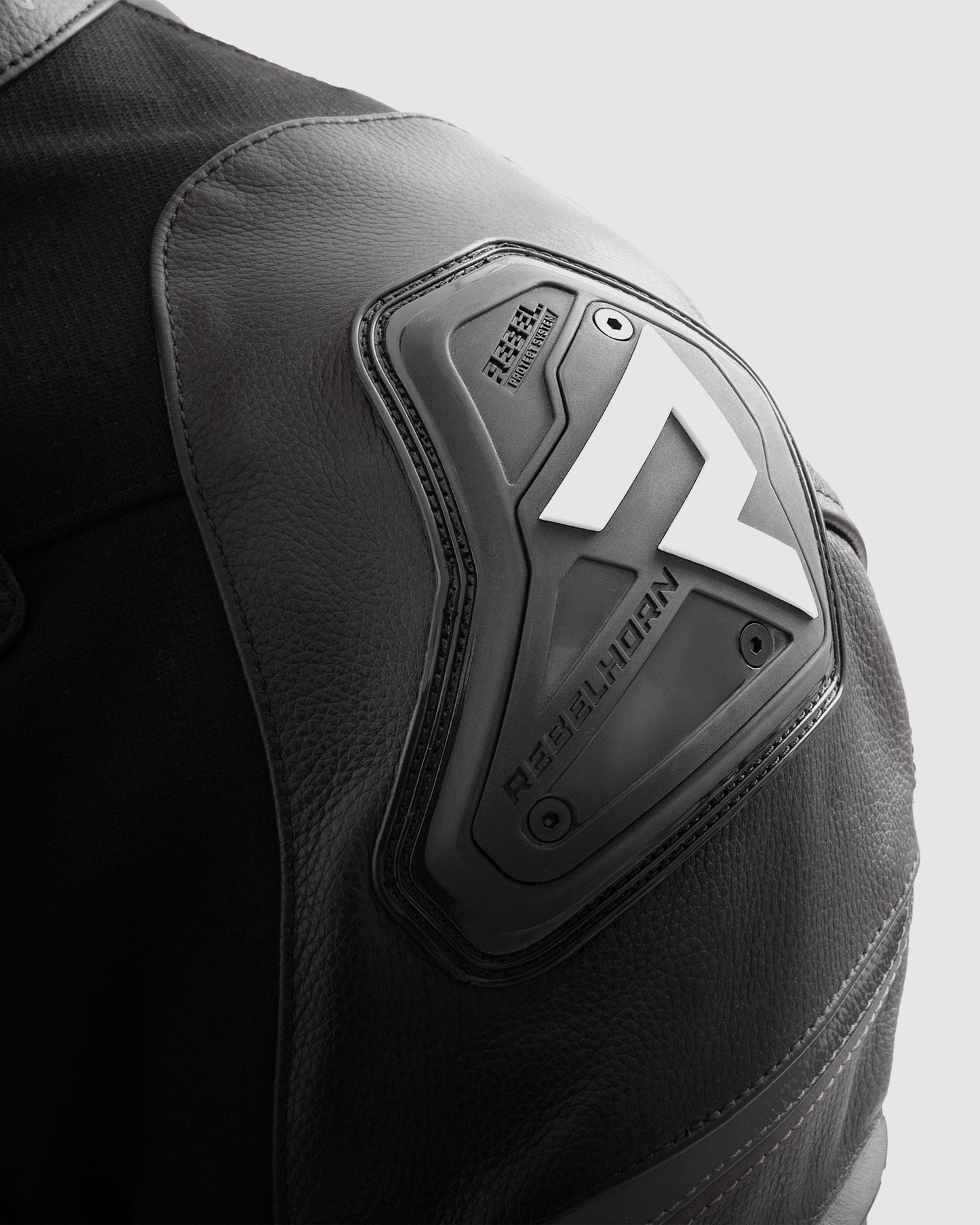 Veloce Leder-Motorradjacke Schwarz Weiß