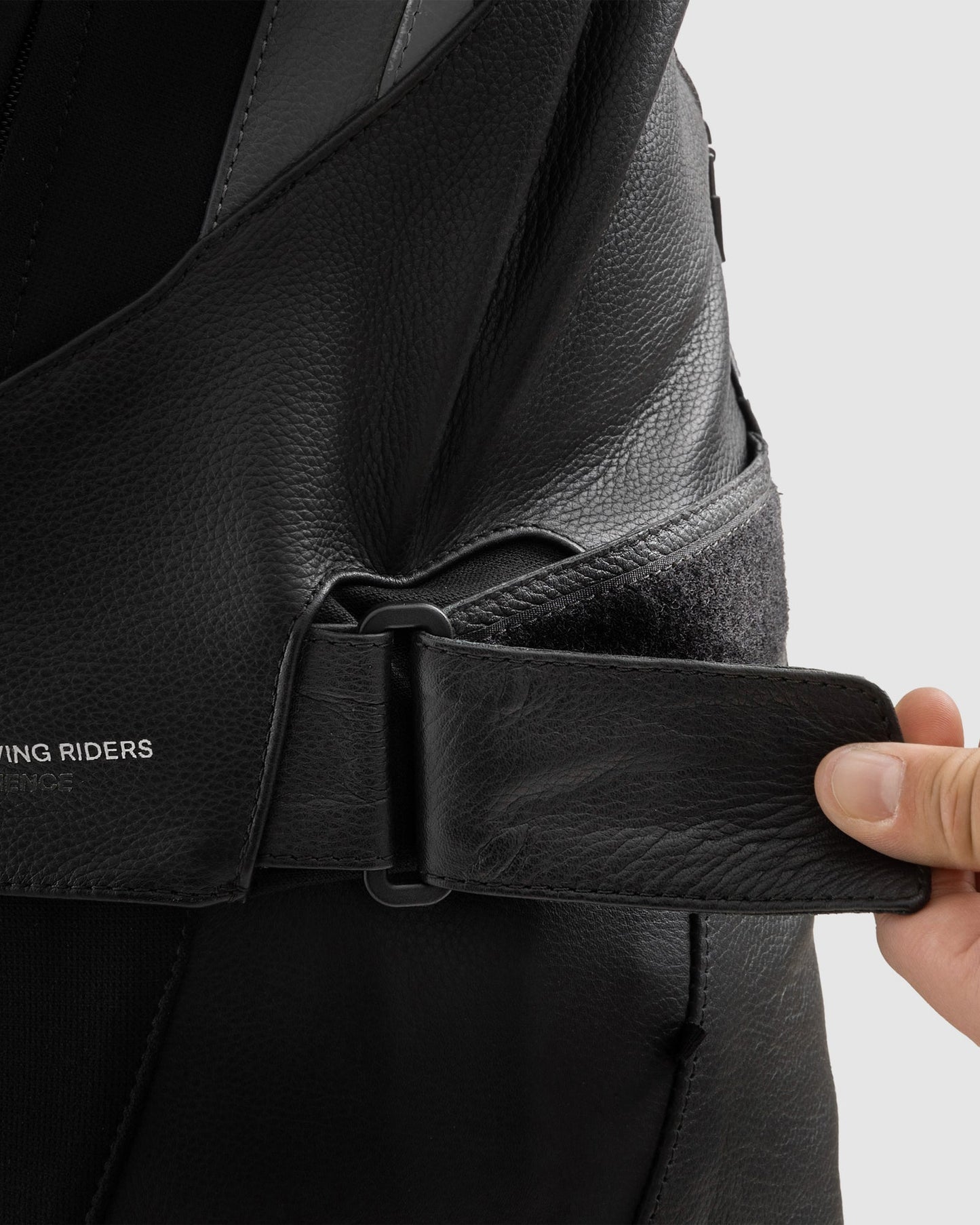 Veloce Leder-Motorradjacke Schwarz Weiß