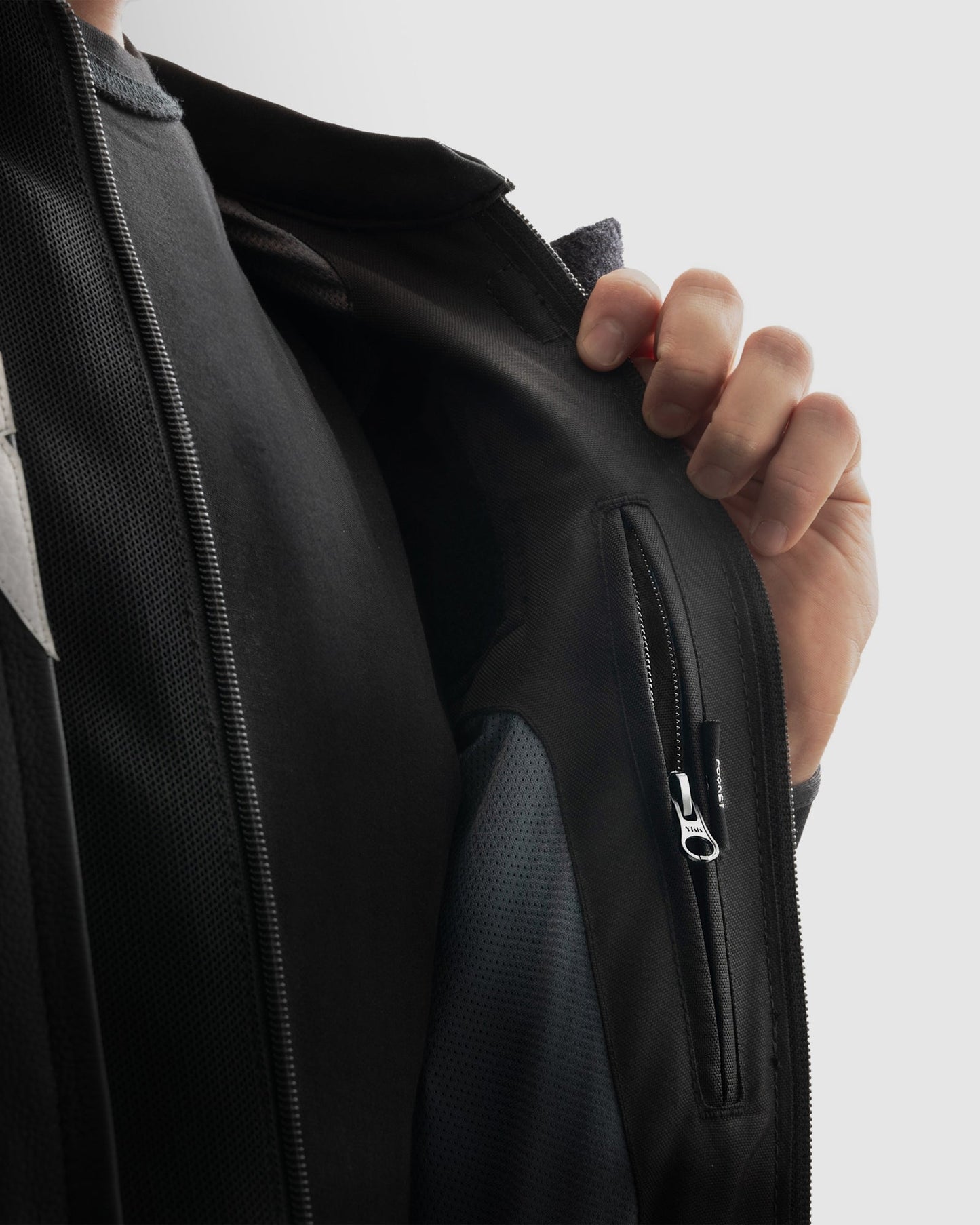 Veloce Leder-Motorradjacke Schwarz Weiß