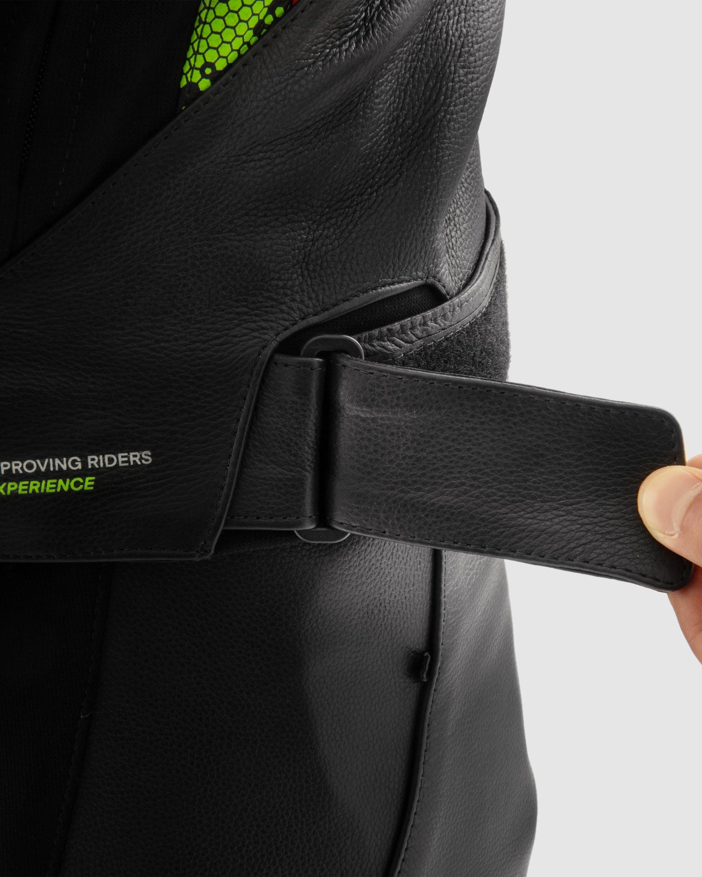 Veloce Leder-Motorradjacke Tarn Grün