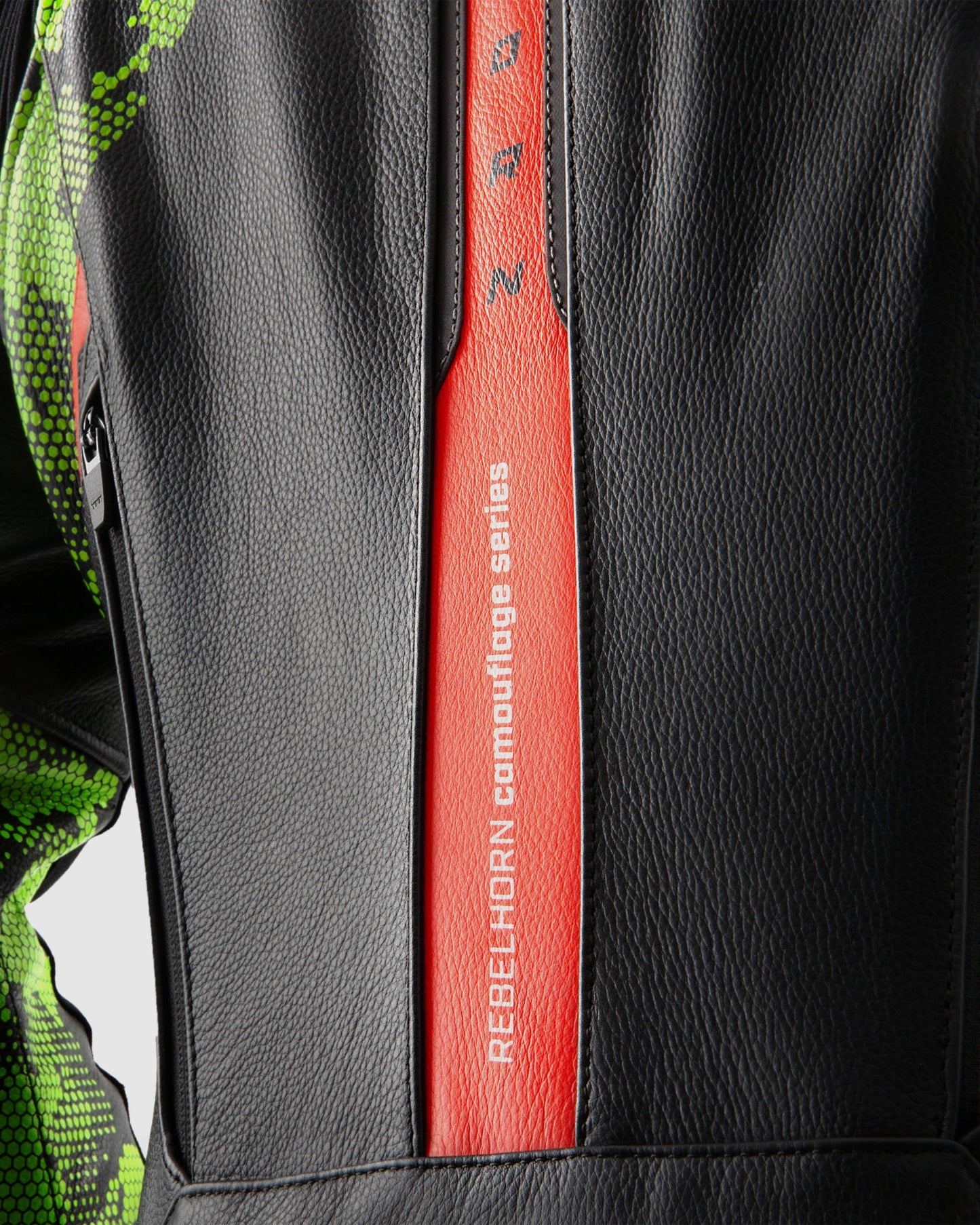 Veloce Leder-Motorradjacke Tarn Grün