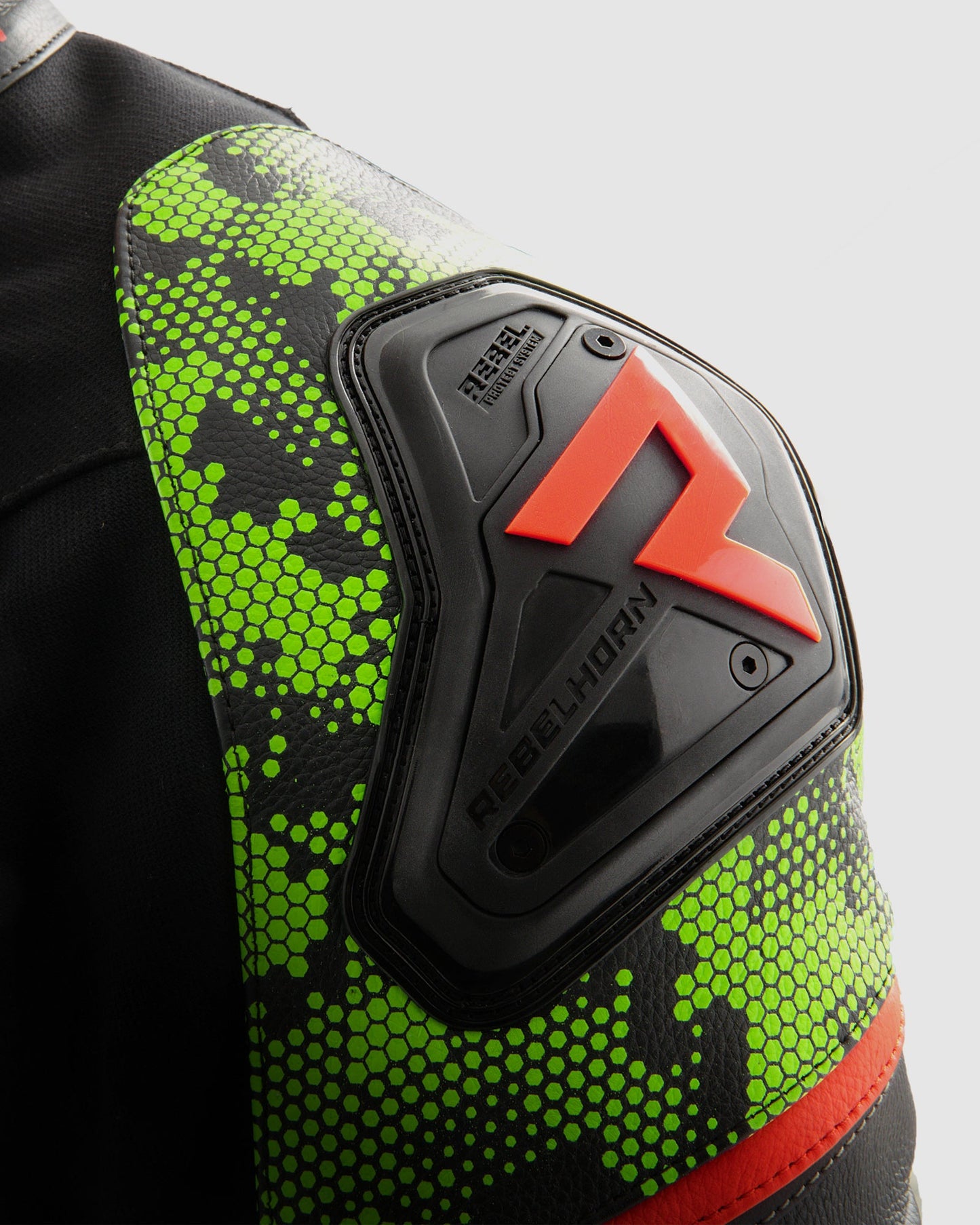 Veloce Leder-Motorradjacke Tarn Grün