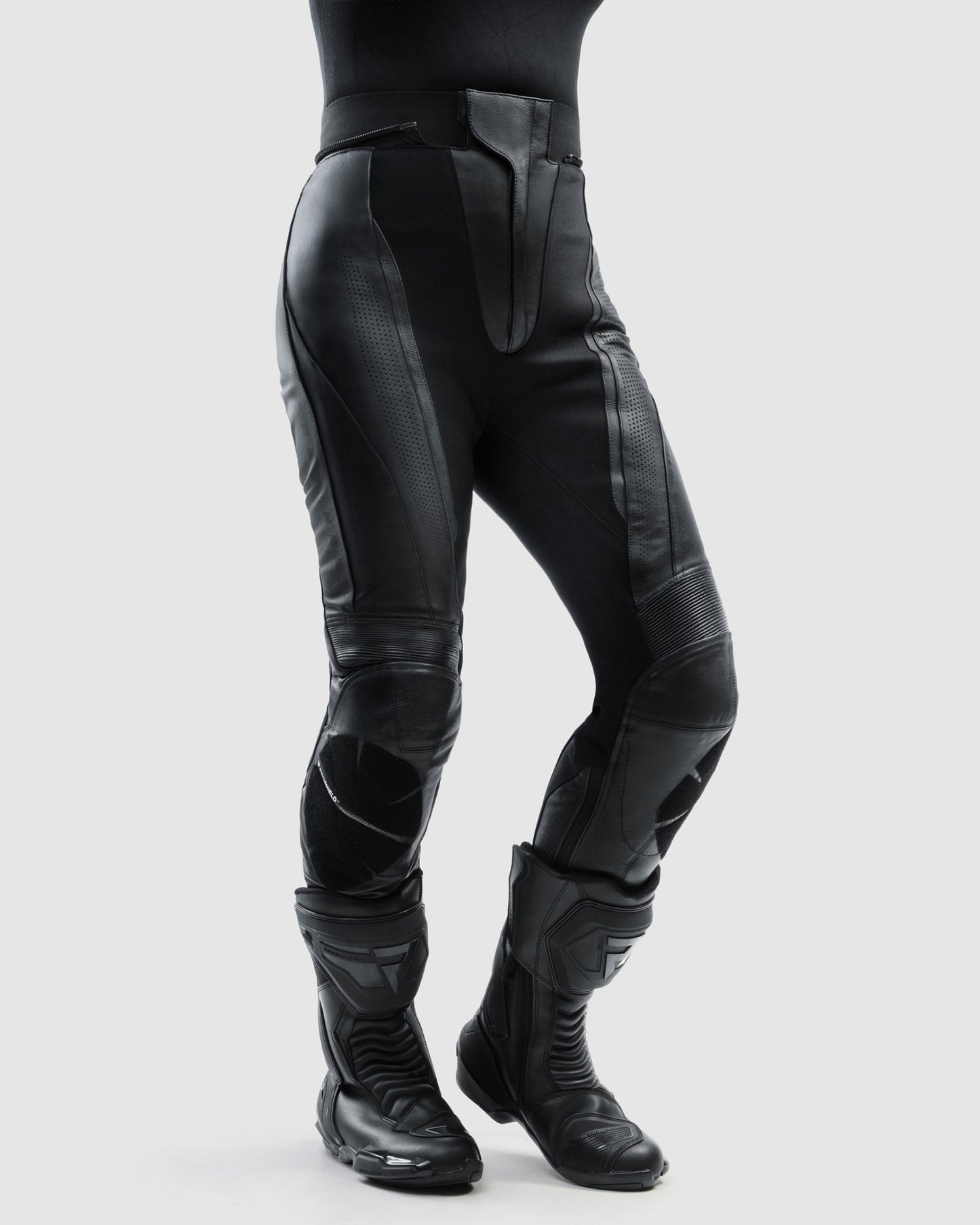 Diva Motorradhose Damen Schwarz Long Leg
