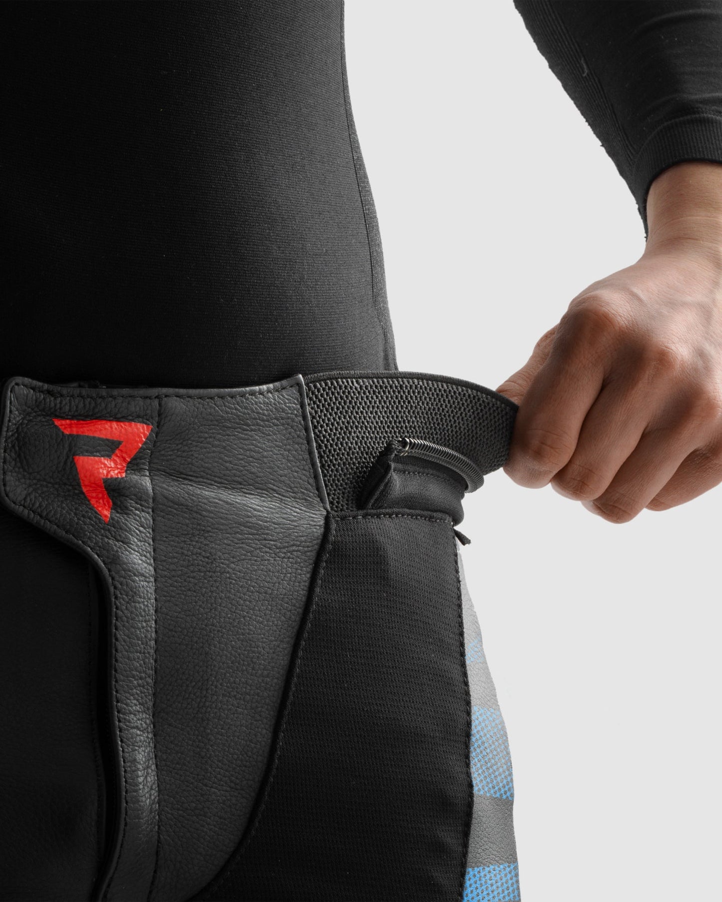 Inferno Motorradhose Blau Rot