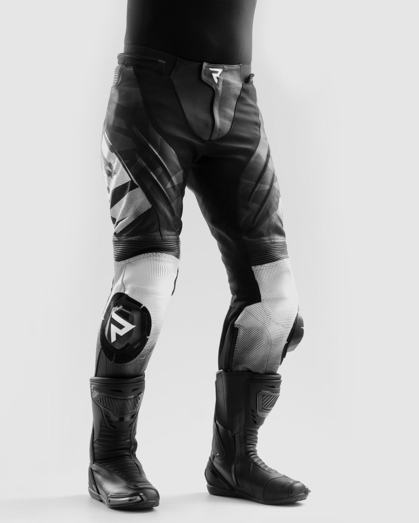 Inferno Motorradhose Schwarz Weiß