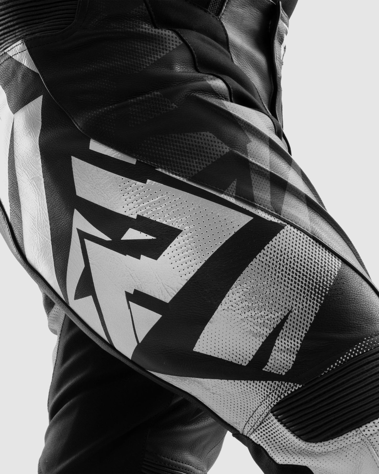 Inferno Motorradhose Schwarz Weiß