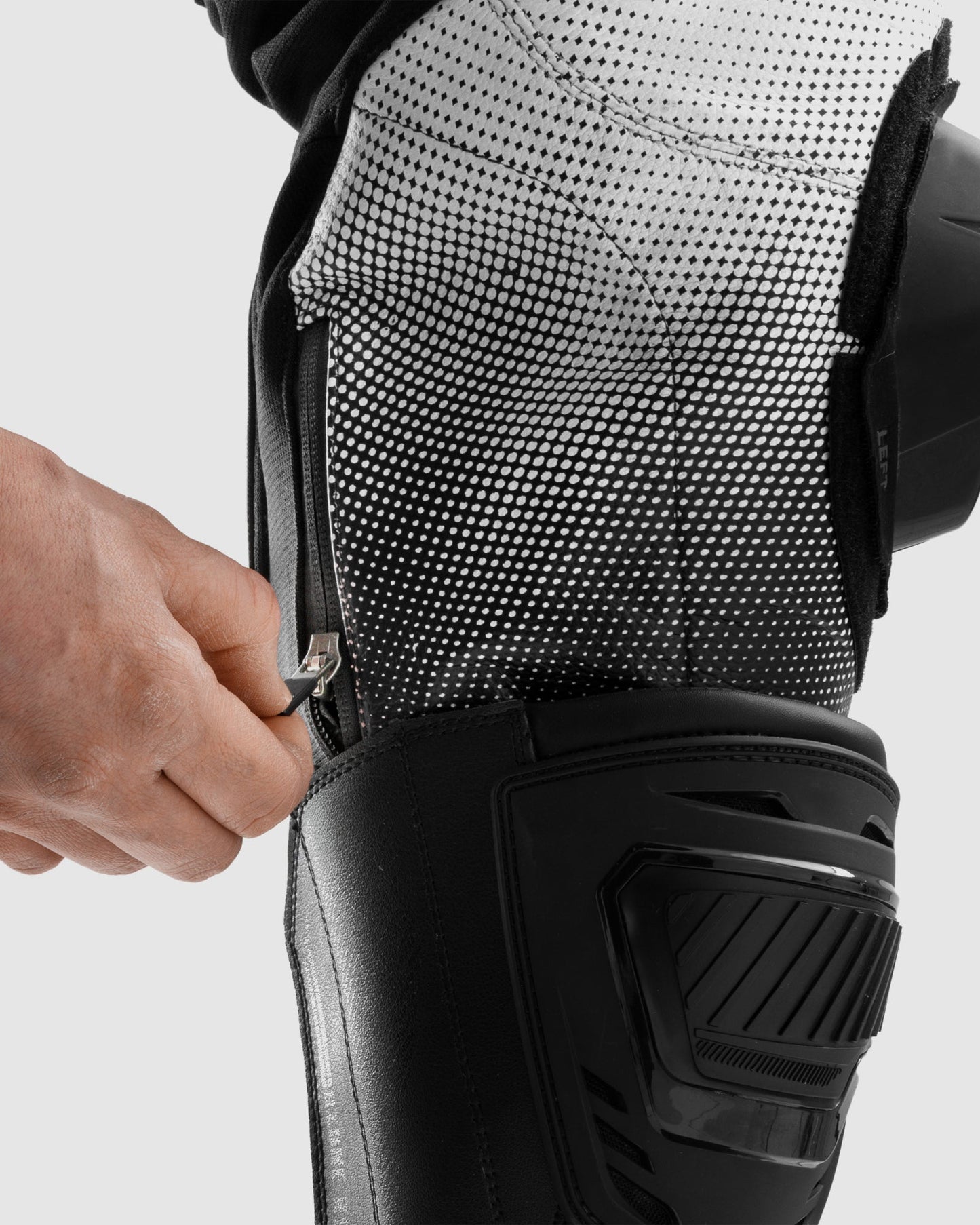 Inferno Motorradhose Schwarz Weiß
