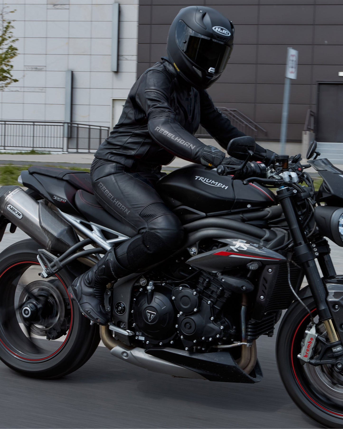 Rebel Damen Motorradhose Schwarz