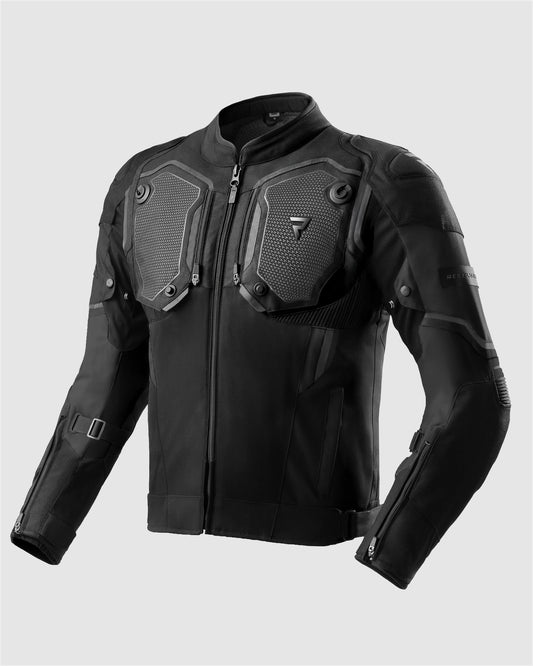 Borg II Motorradjacke Schwarz