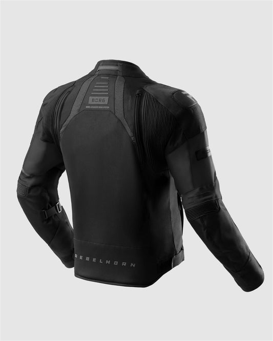 Borg II Motorradjacke Schwarz