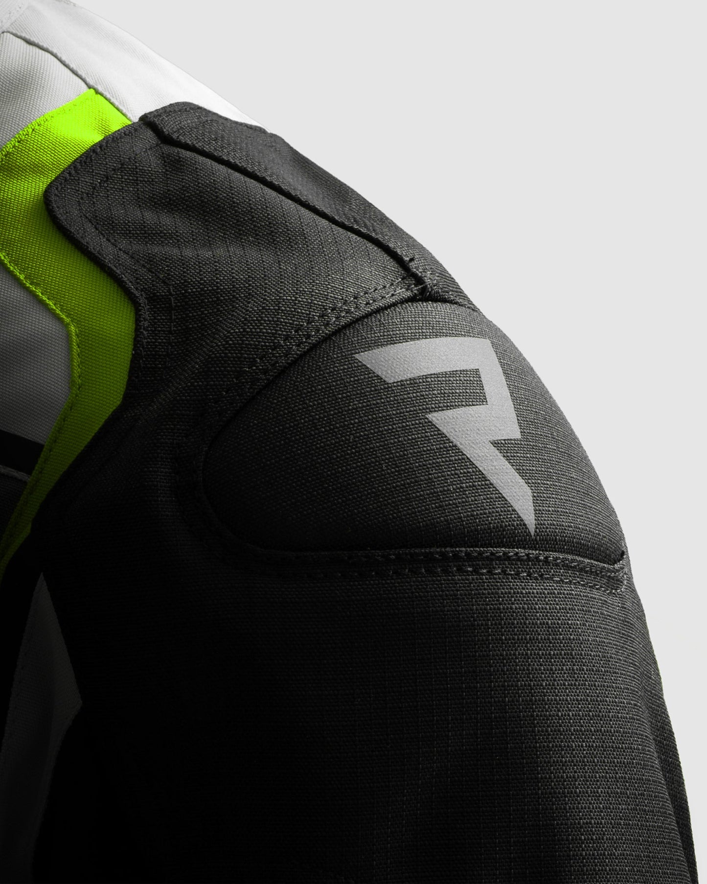 Borg II Motorradjacke Schwarz Grau Fluo Gelb