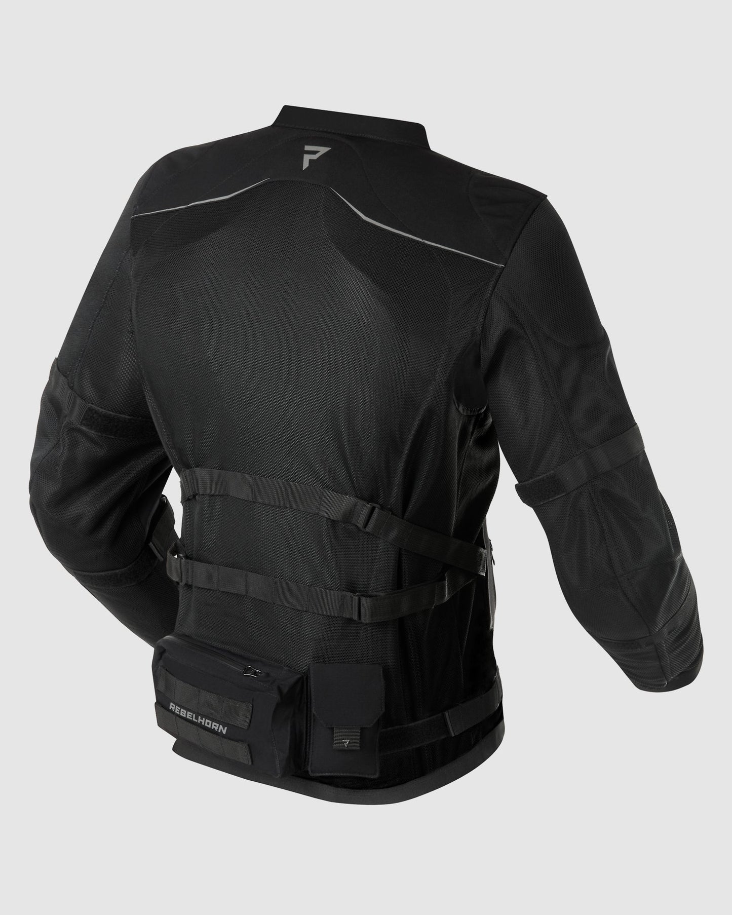 Brutale Motorradjacke Schwarz