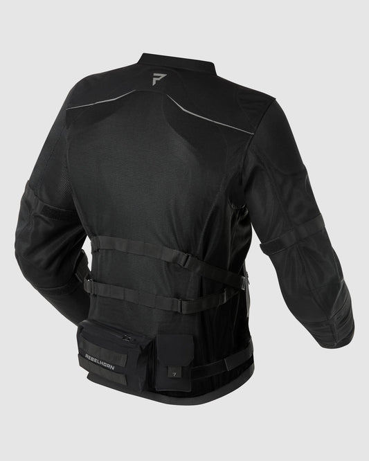 Brutale Motorradjacke Schwarz