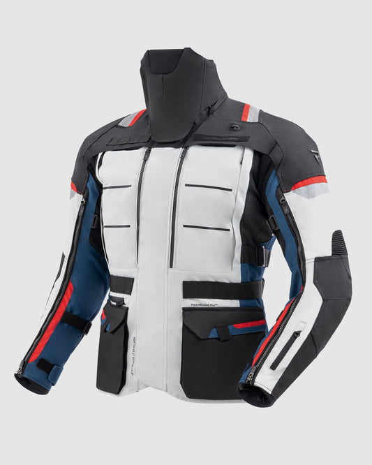 Cubby V Motorradjacke Hellgrau, Blau