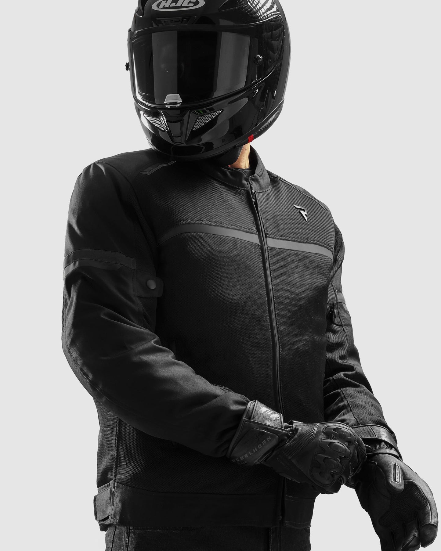Echo Motorradjacke Schwarz