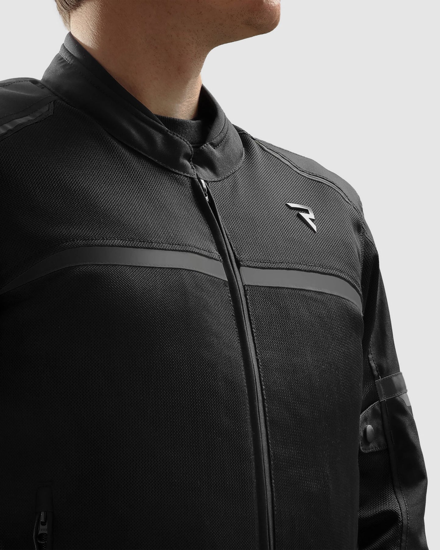 Echo Motorradjacke Schwarz