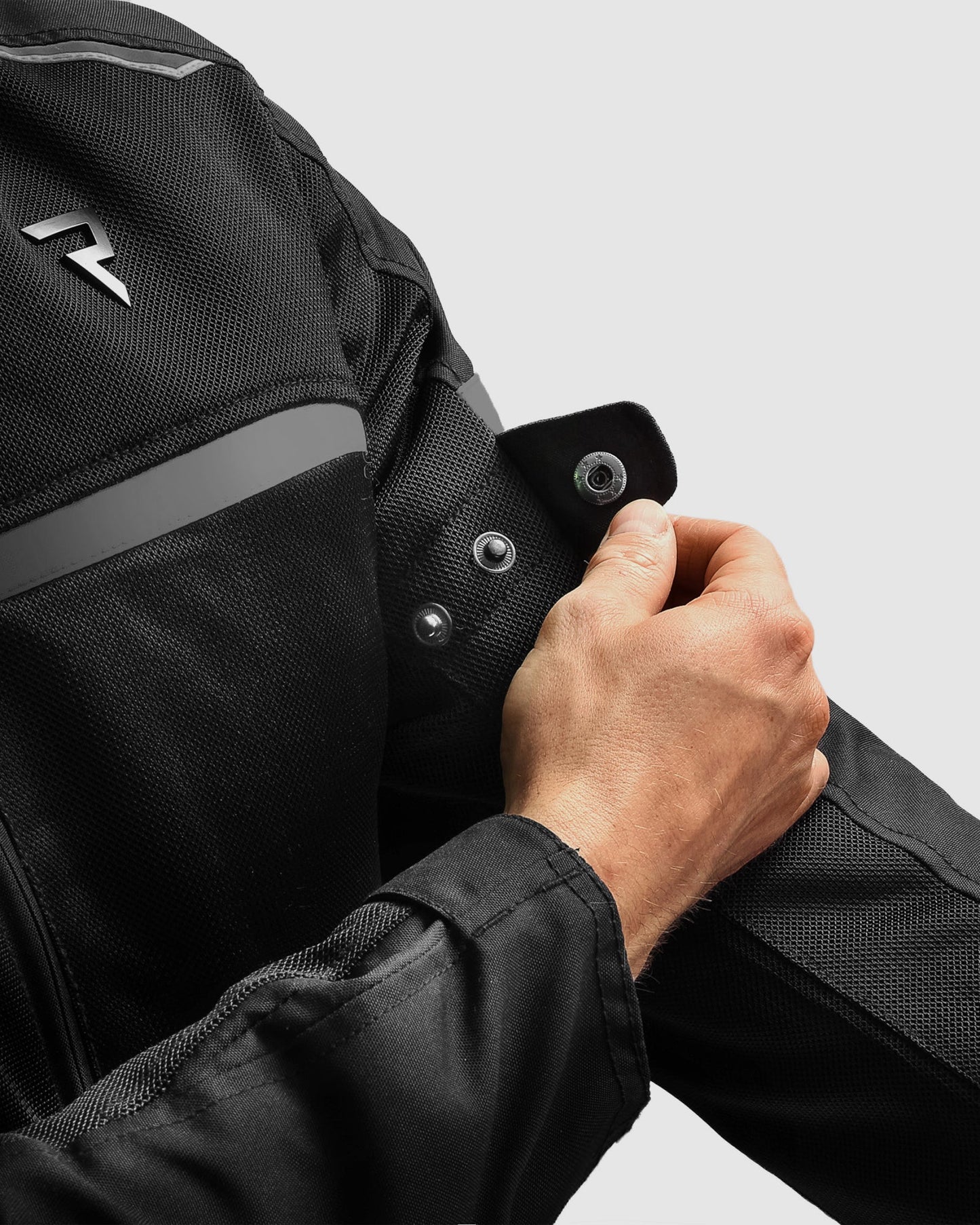 Echo Motorradjacke Schwarz