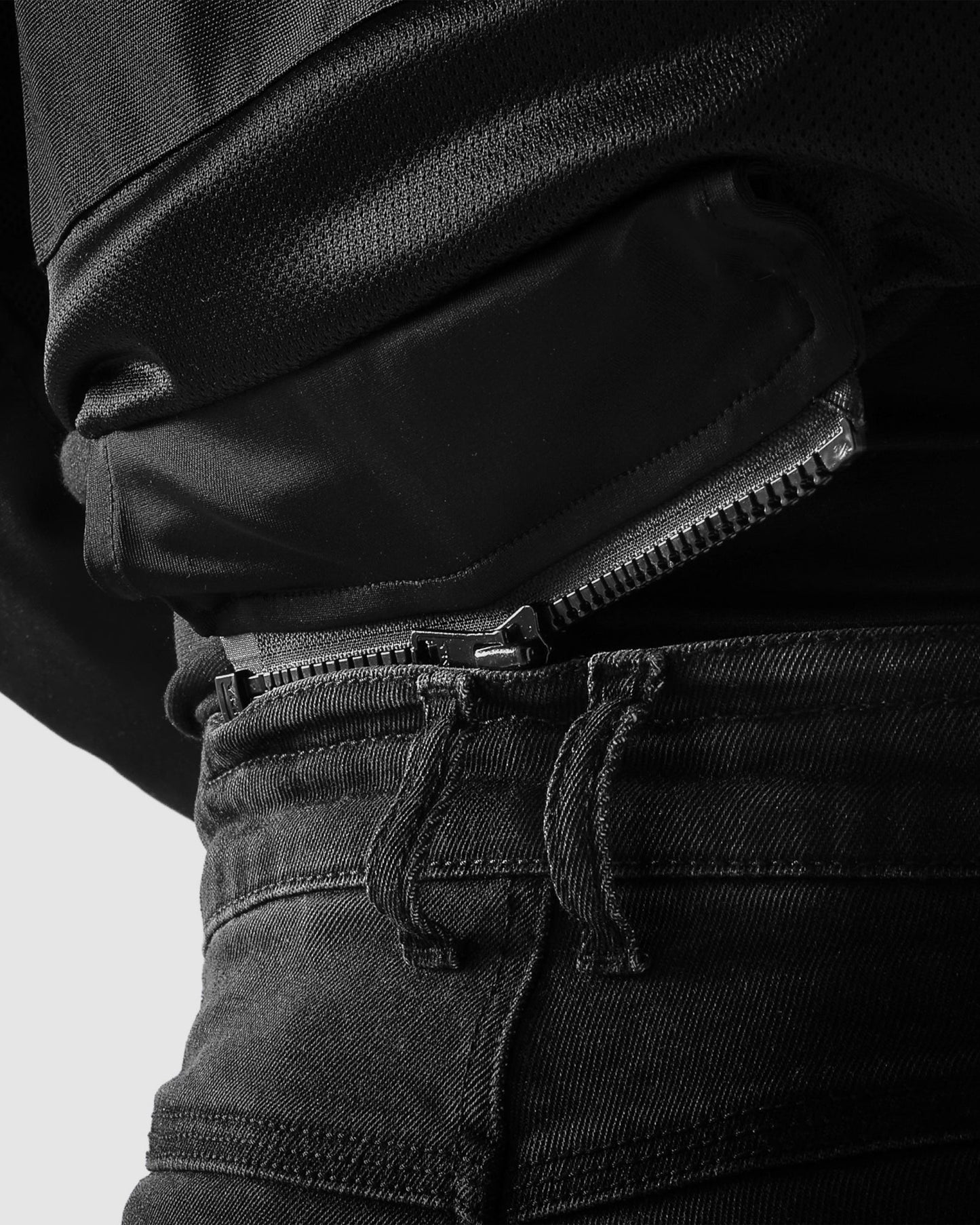 Echo Motorradjacke Schwarz