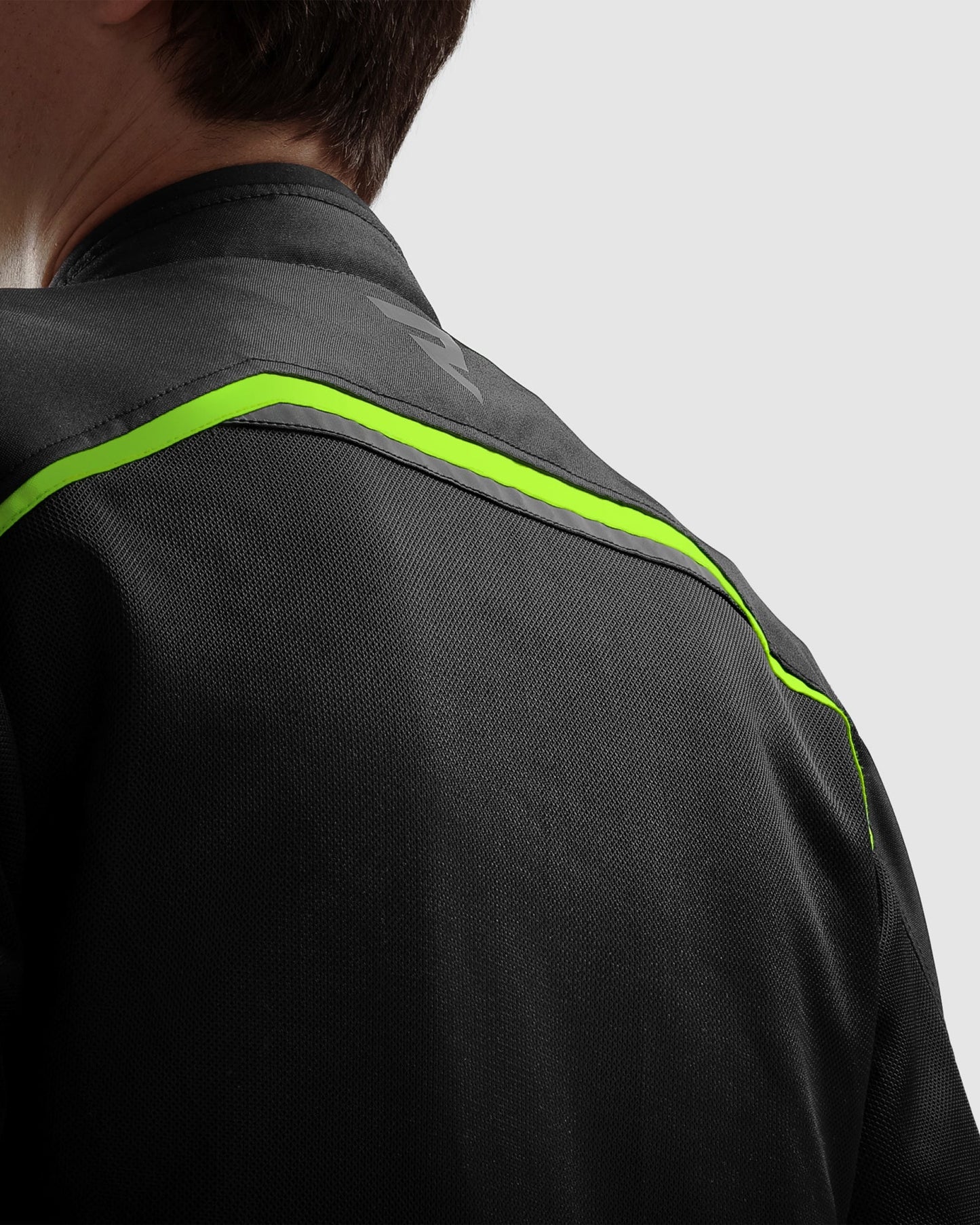 Echo Motorradjacke Schwarz, Neongelb