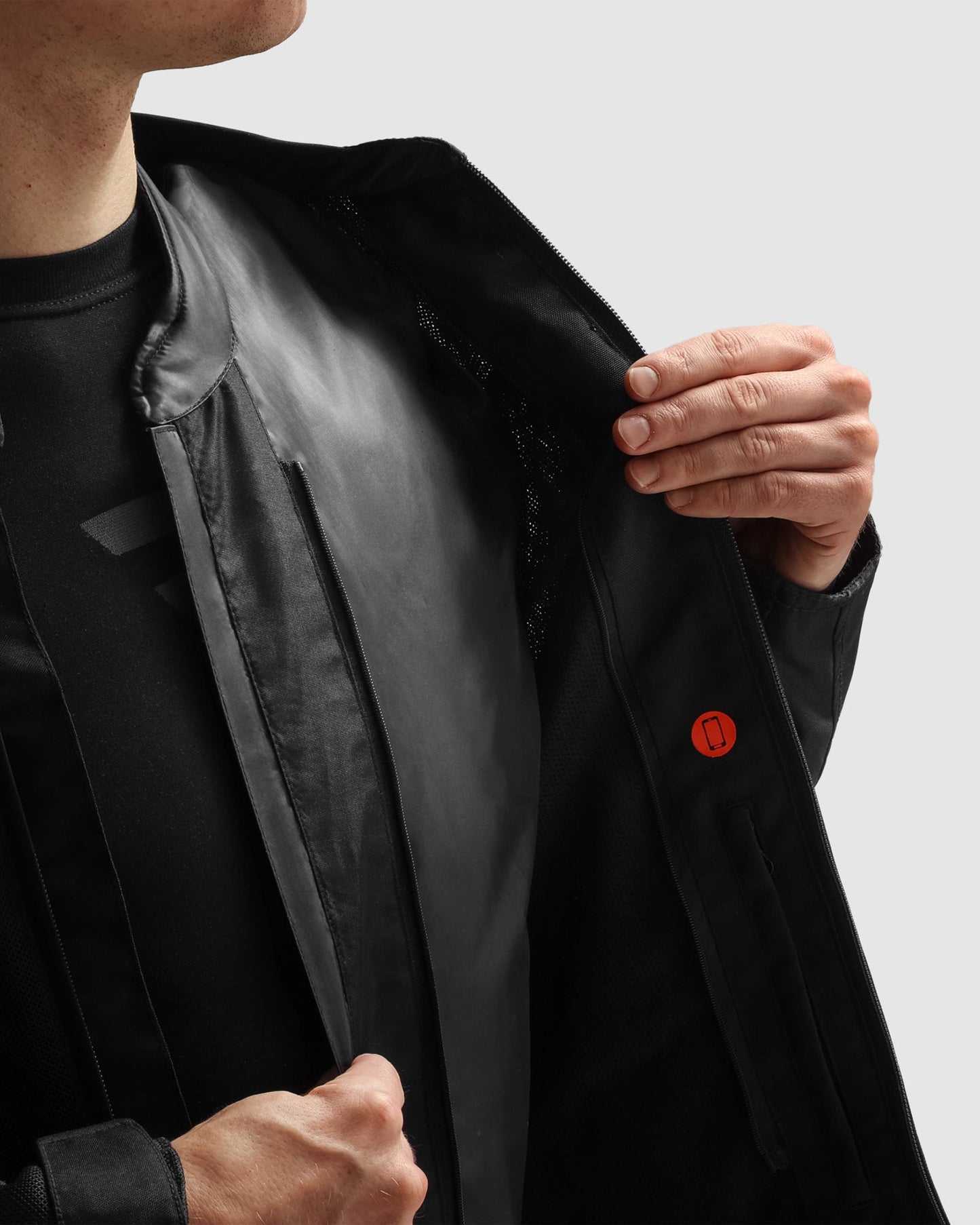 Echo Motorradjacke Schwarz, Neongelb