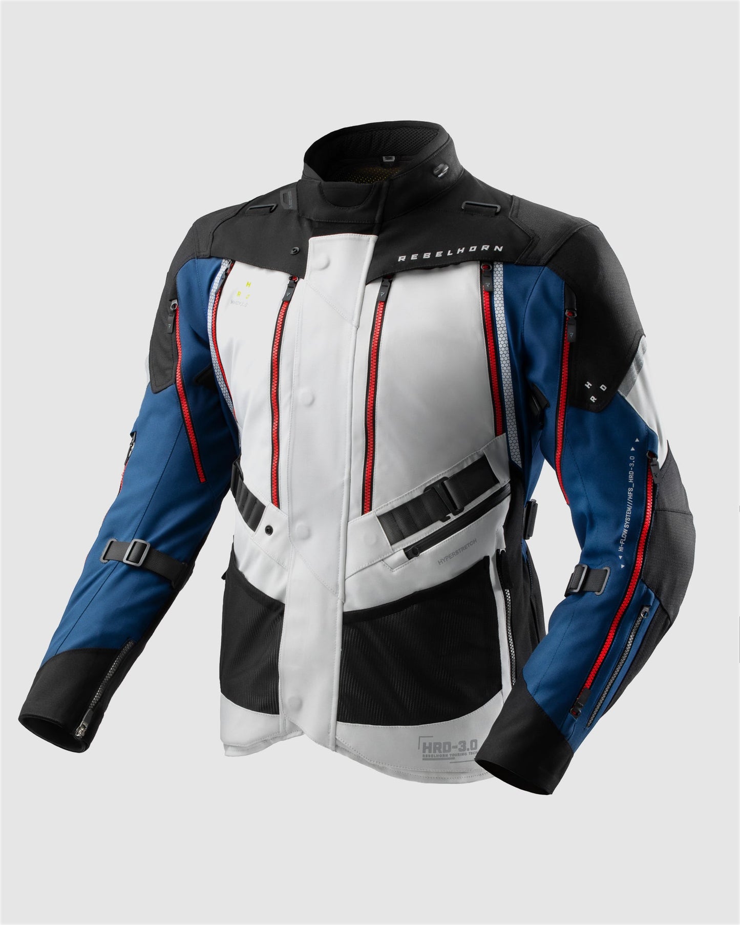 Hardy 3.0 Motorradjacke Grau, Blau, Rot