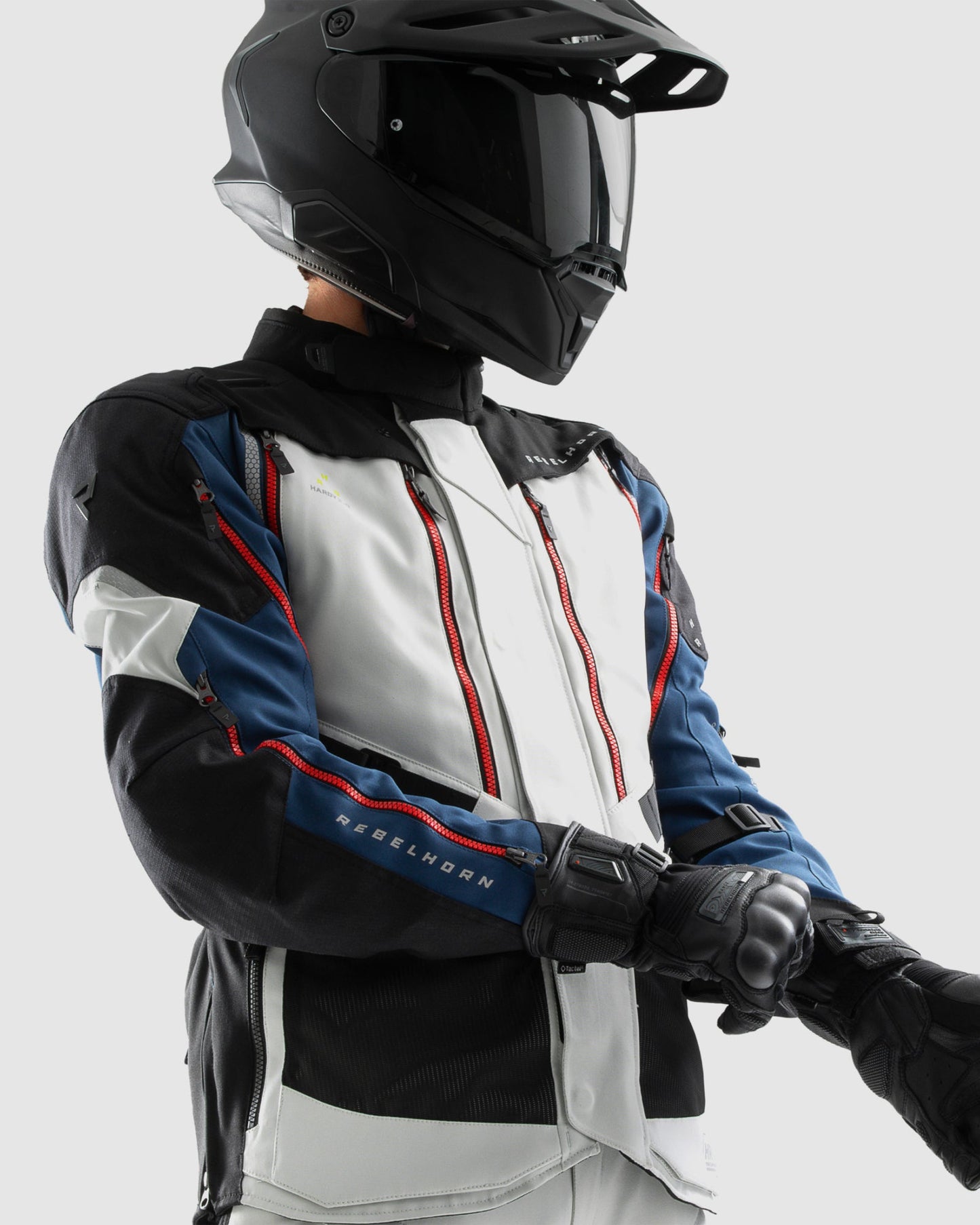 Hardy 3.0 Motorradjacke Grau, Blau, Rot