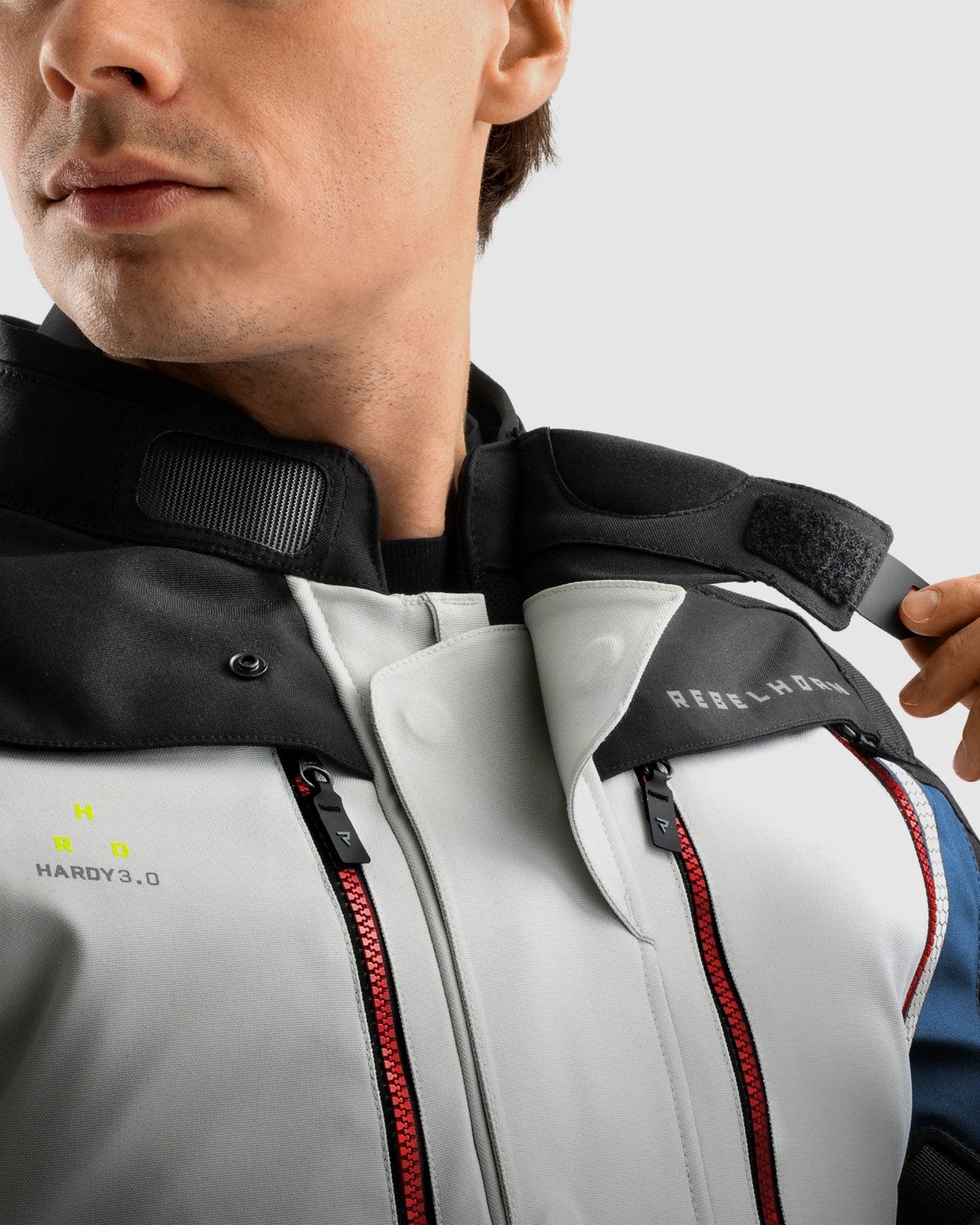 Hardy 3.0 Motorradjacke Grau, Blau, Rot