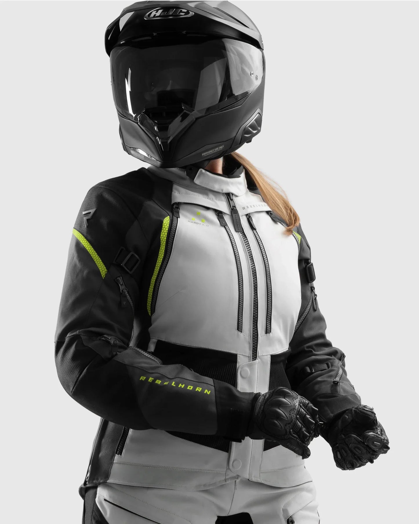 Hardy 3.0 Damen Motorradjacke Grau