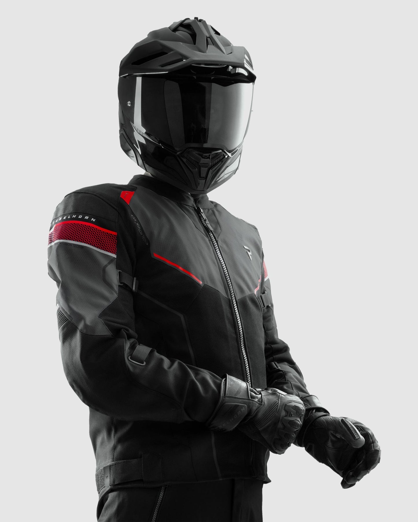 Hiflow V Motorradjacke Dunkelgrau