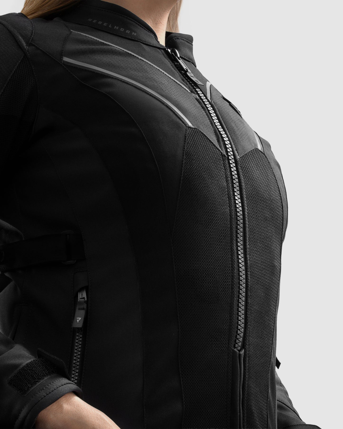 Hiflow V Damen Motorradjacke Schwarz