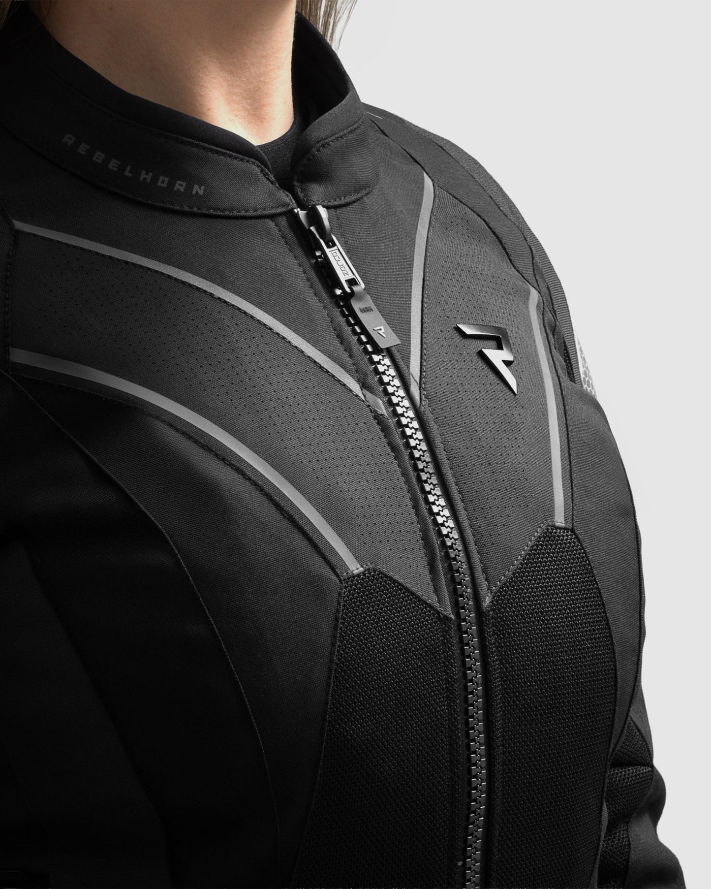 Hiflow V Damen Motorradjacke Schwarz