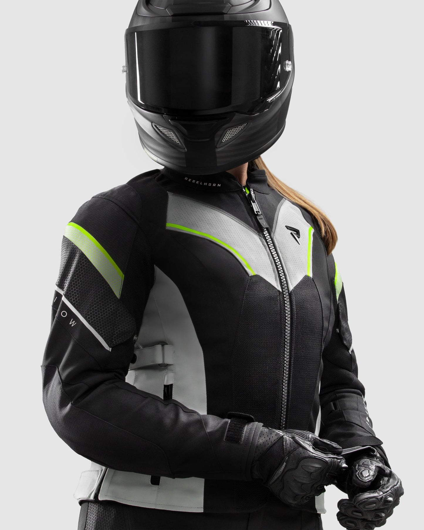 Hiflow V Damen Motorradjacke Grau