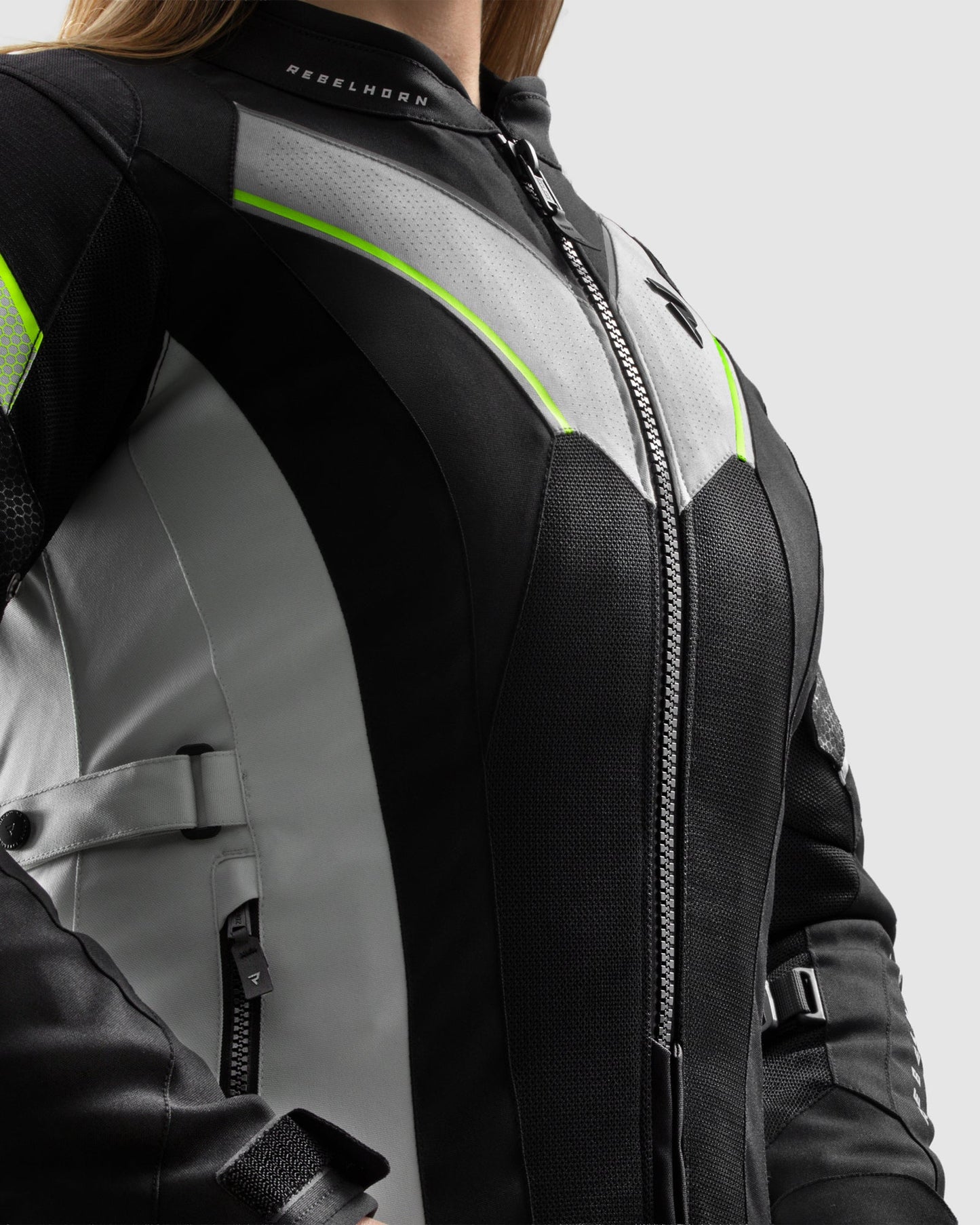 Hiflow V Damen Motorradjacke Grau