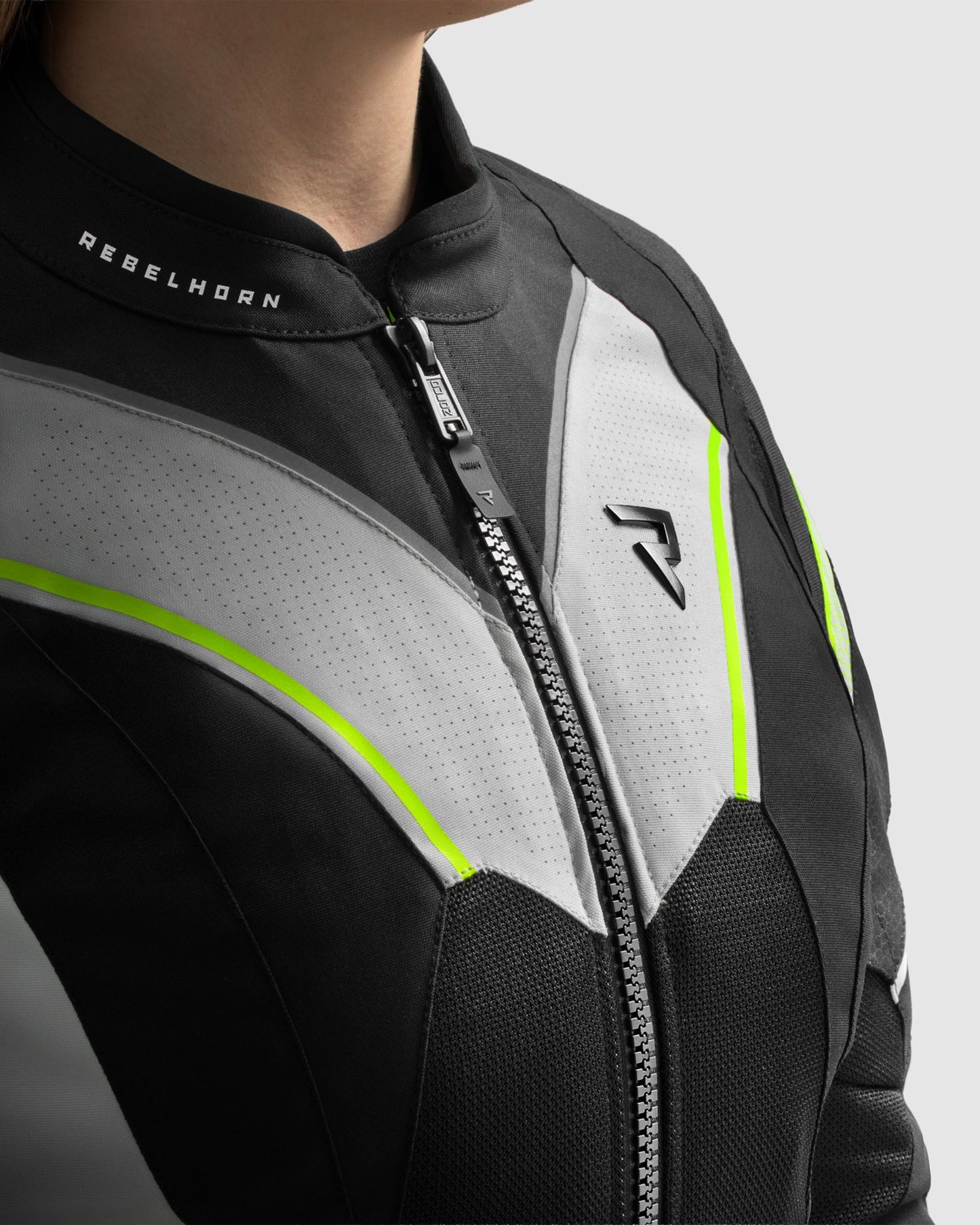 Hiflow V Damen Motorradjacke Grau