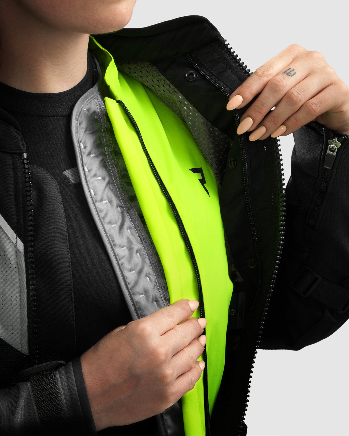 Hiflow V Damen Motorradjacke Grau