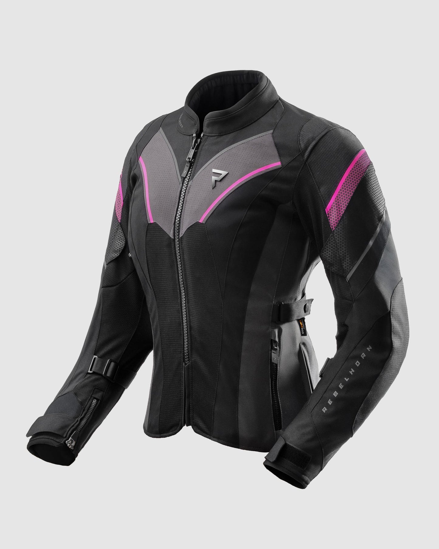 Hiflow V Damen Motorradjacke Schwarz, Rosa