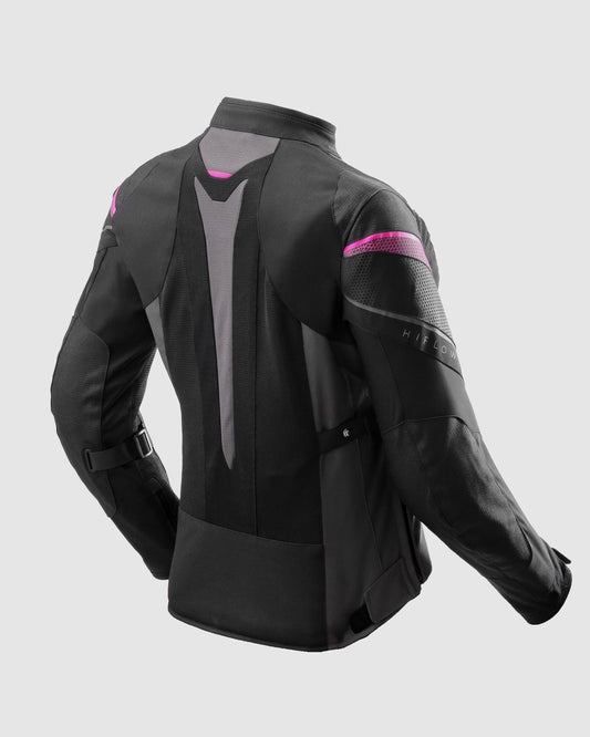 Hiflow V Damen Motorradjacke Schwarz, Rosa