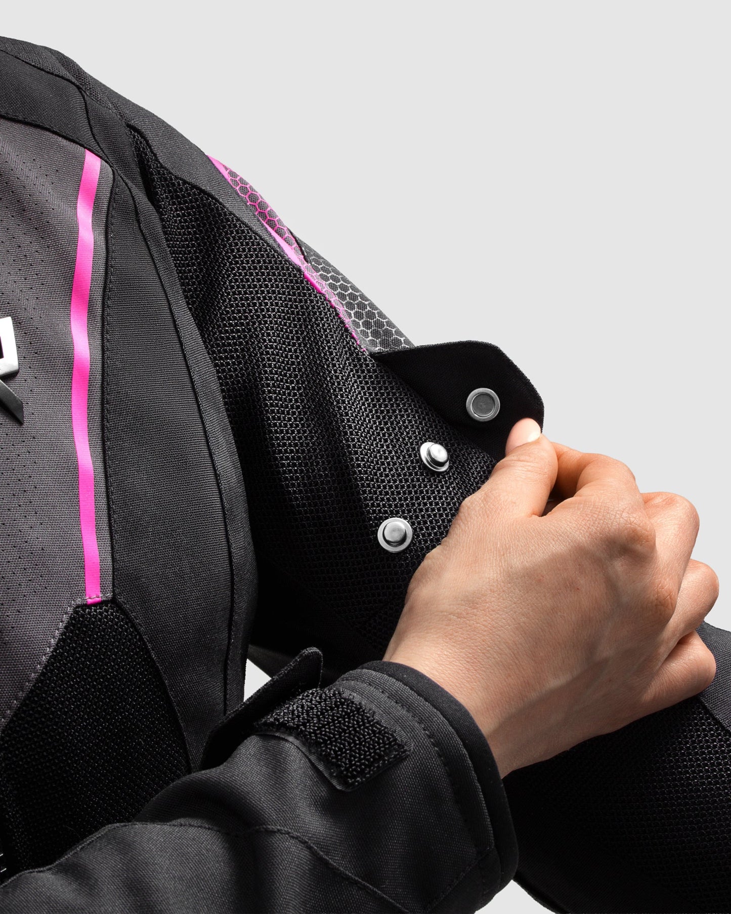 Hiflow V Damen Motorradjacke Schwarz, Rosa
